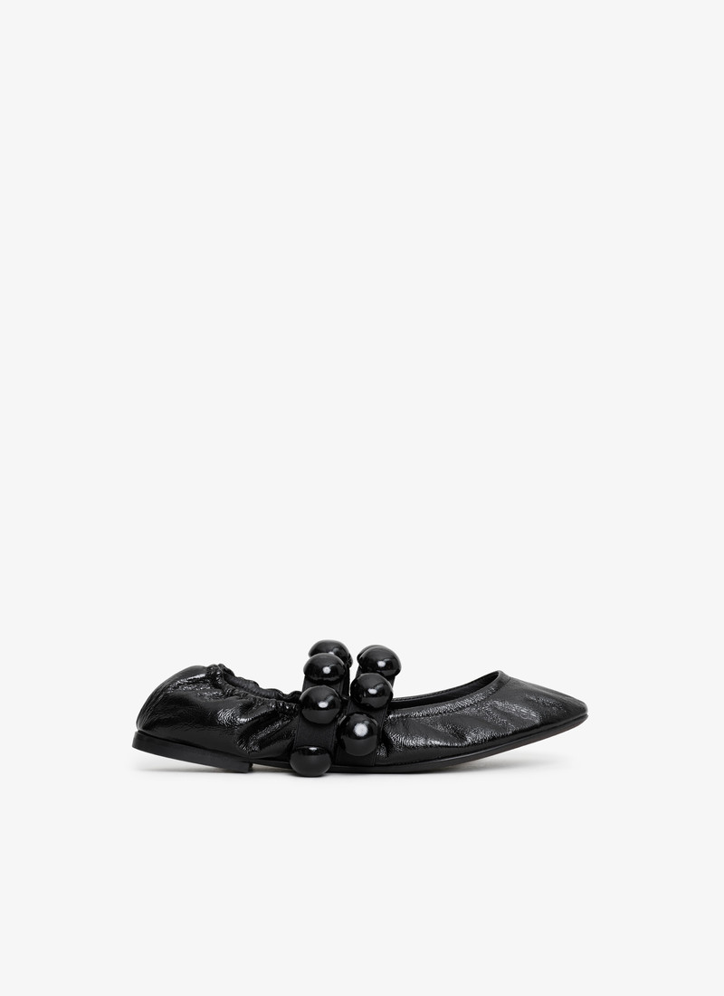 SPHERE BALLET FLATS 에 PATENT 가죽 - 1