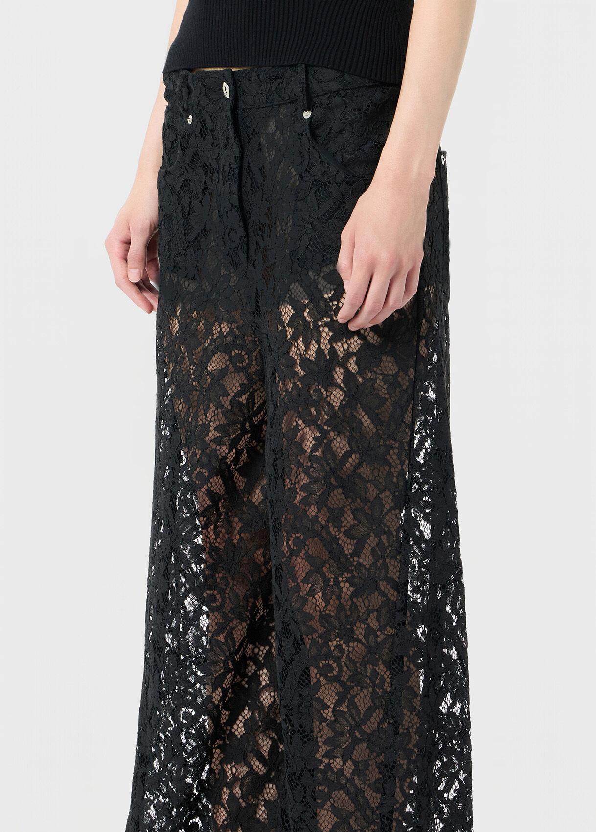 SUPERWIDE-LEG PANTS IN RÉBRODÉ LACE - 4