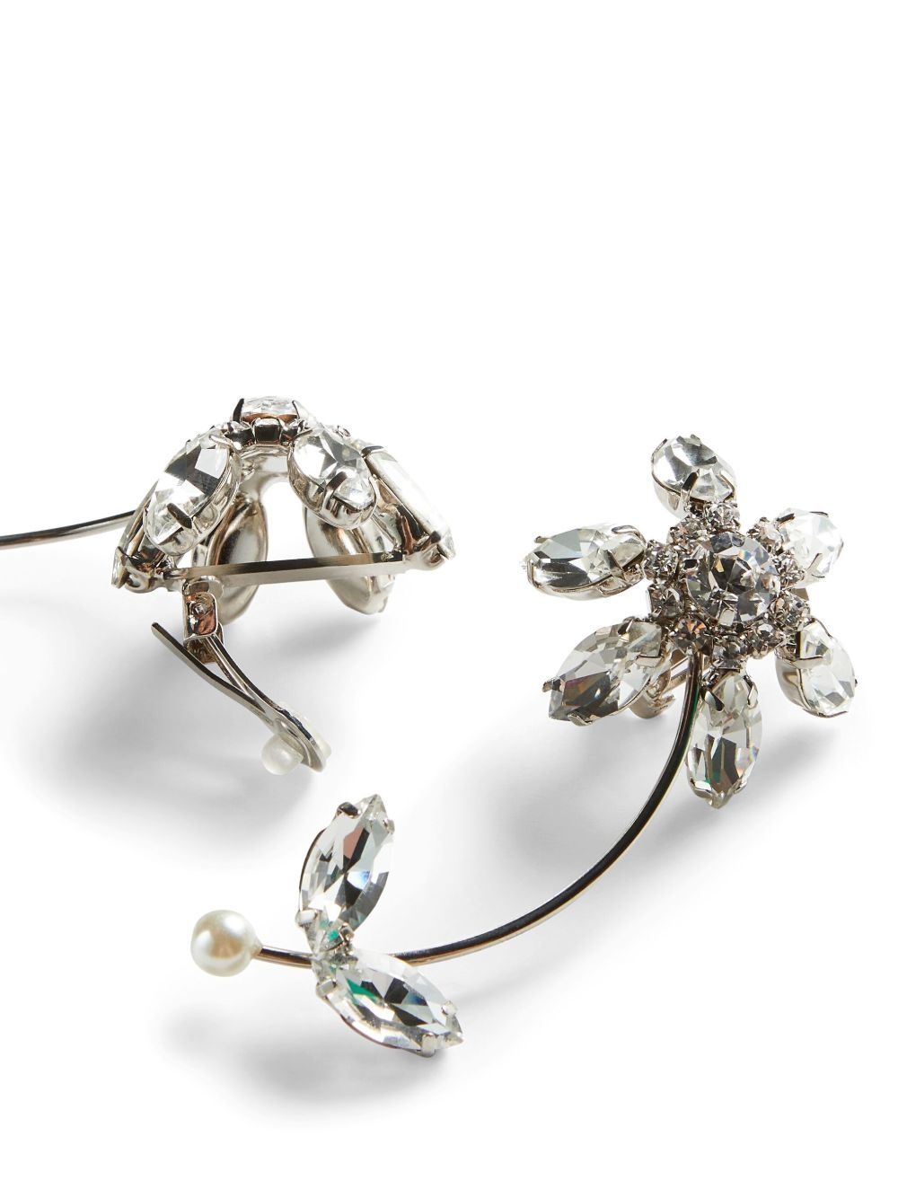 floral crystal earrings - 3
