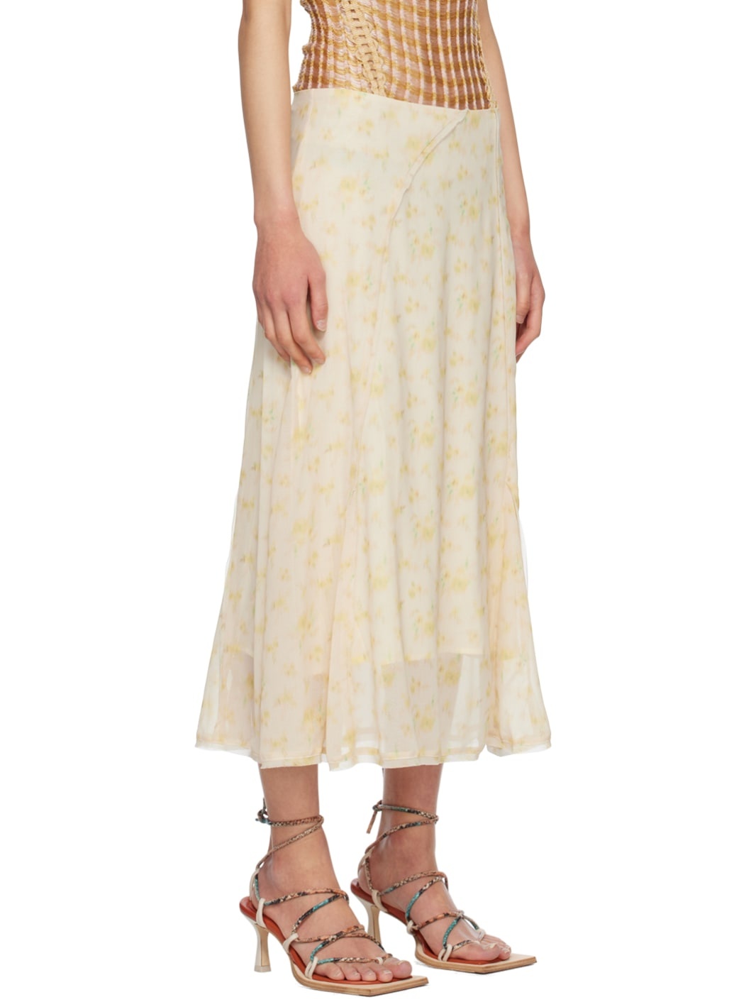 Yellow Ivy Midi Skirt - 2