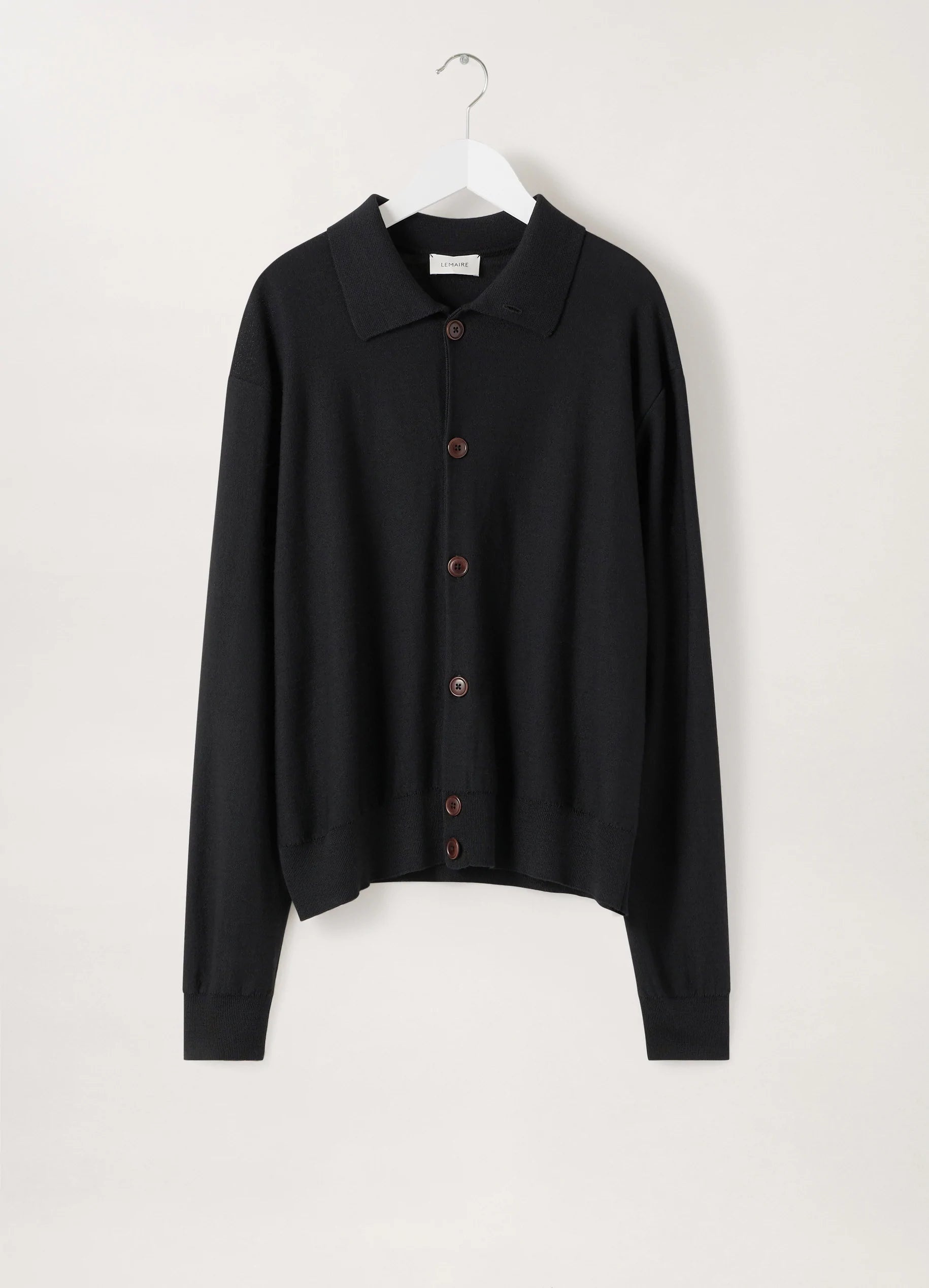 Lemaire CONVERTIBLE COLLAR KNIT SHIRT MERINO BLEND | REVERSIBLE