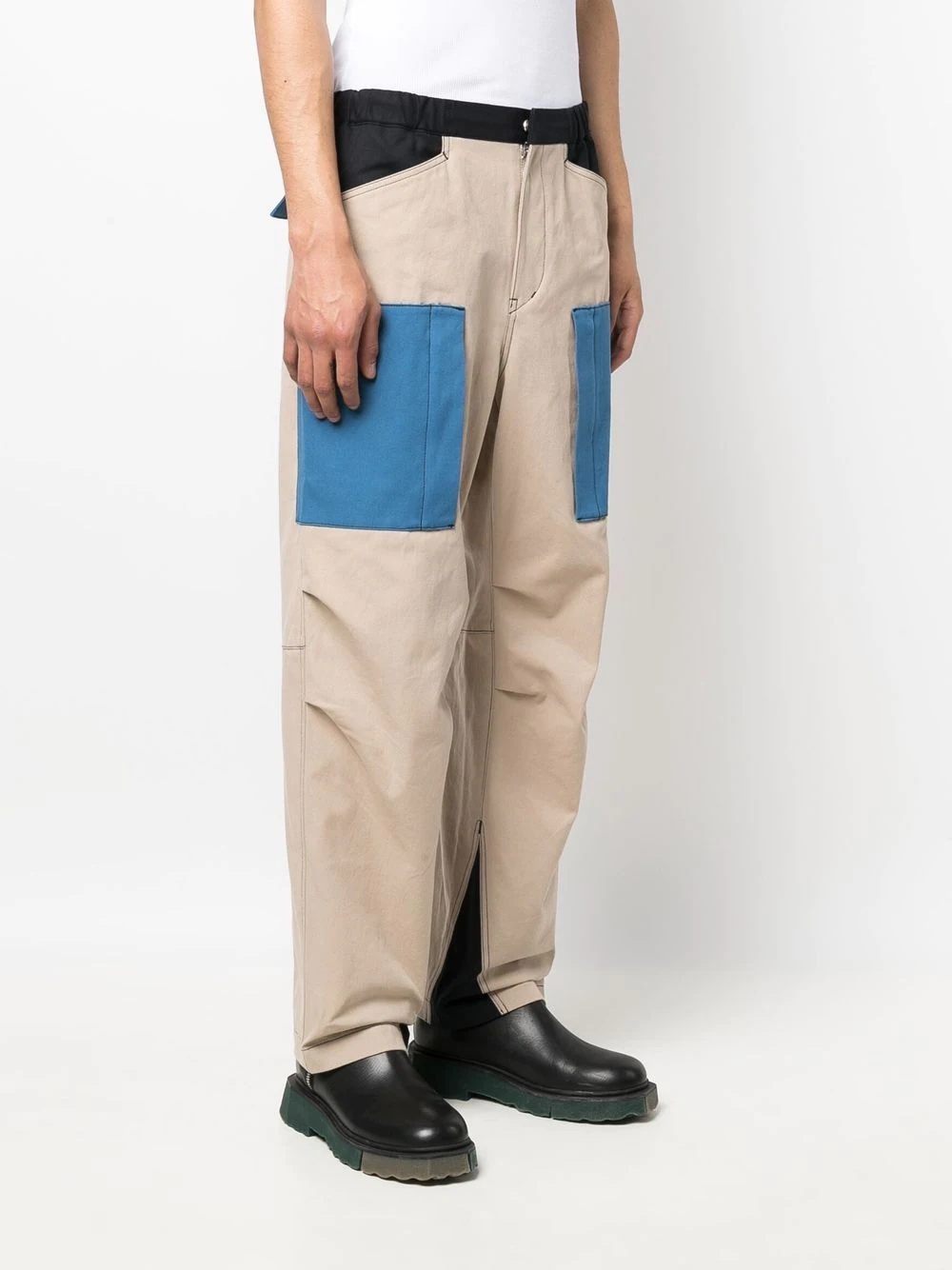 panelled cargo trousers - 3