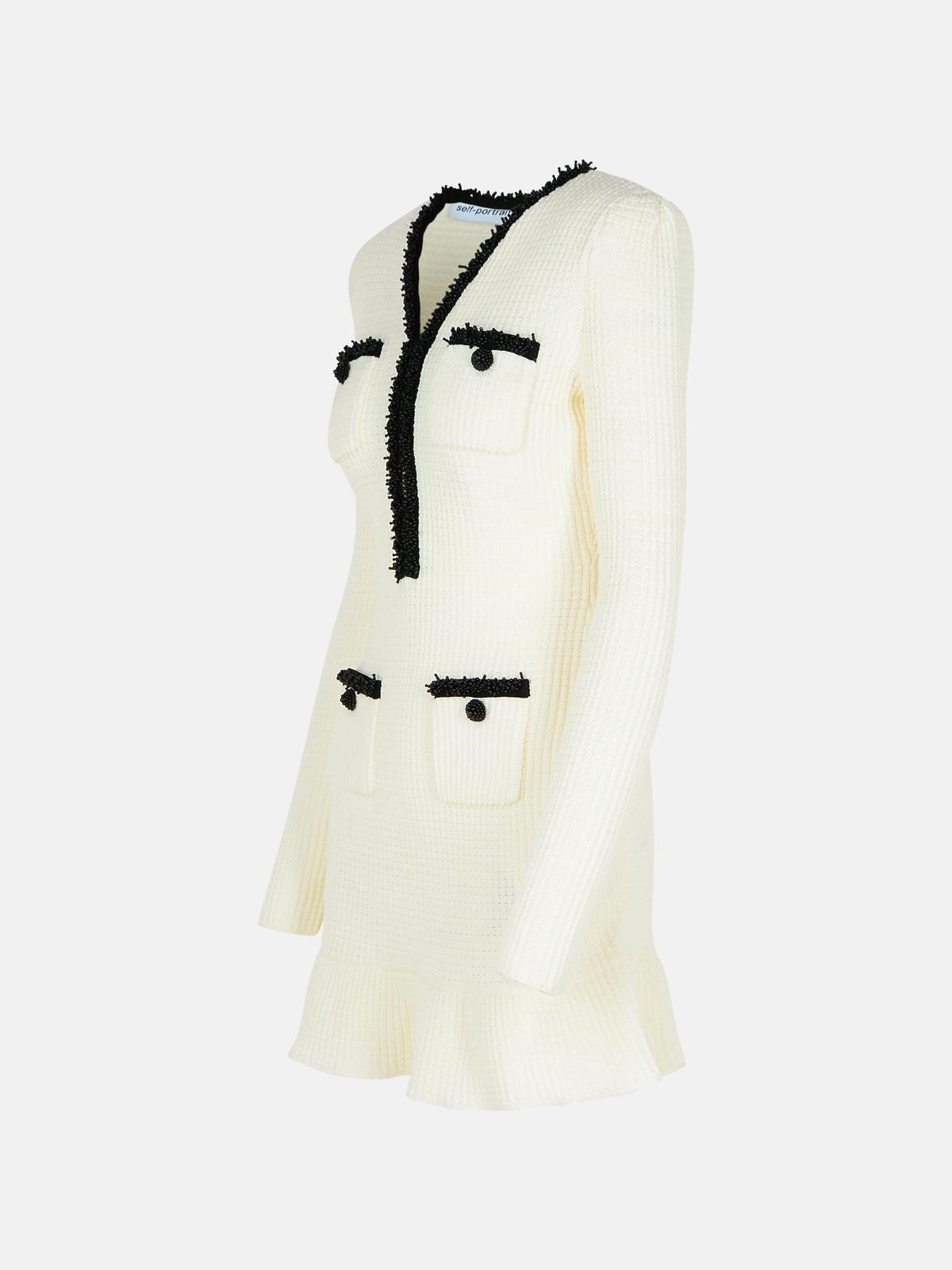 'WAFFLE' DRESS IN WHITE POLYESTER BLEND - 2