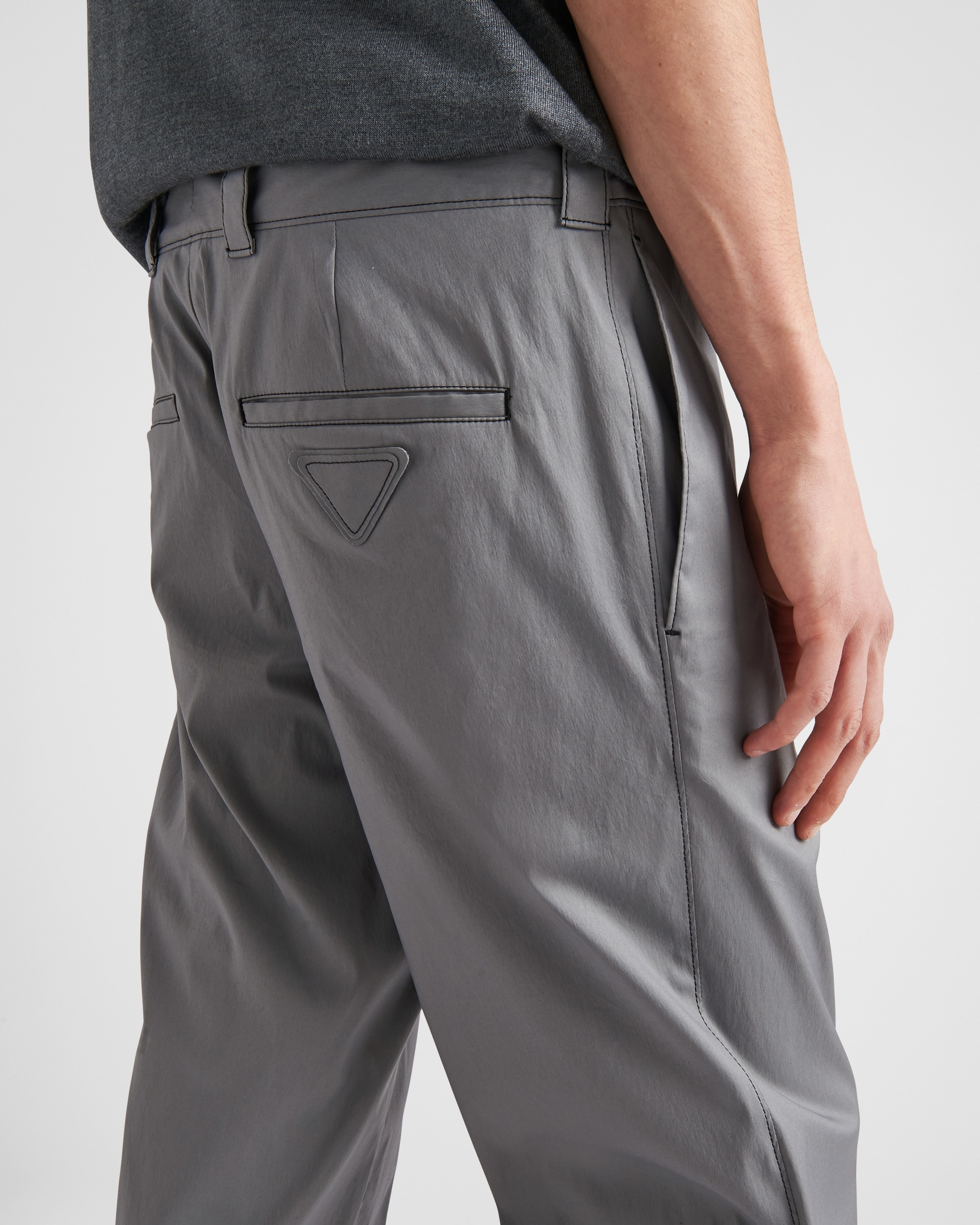 Stretch poplin pants - 3