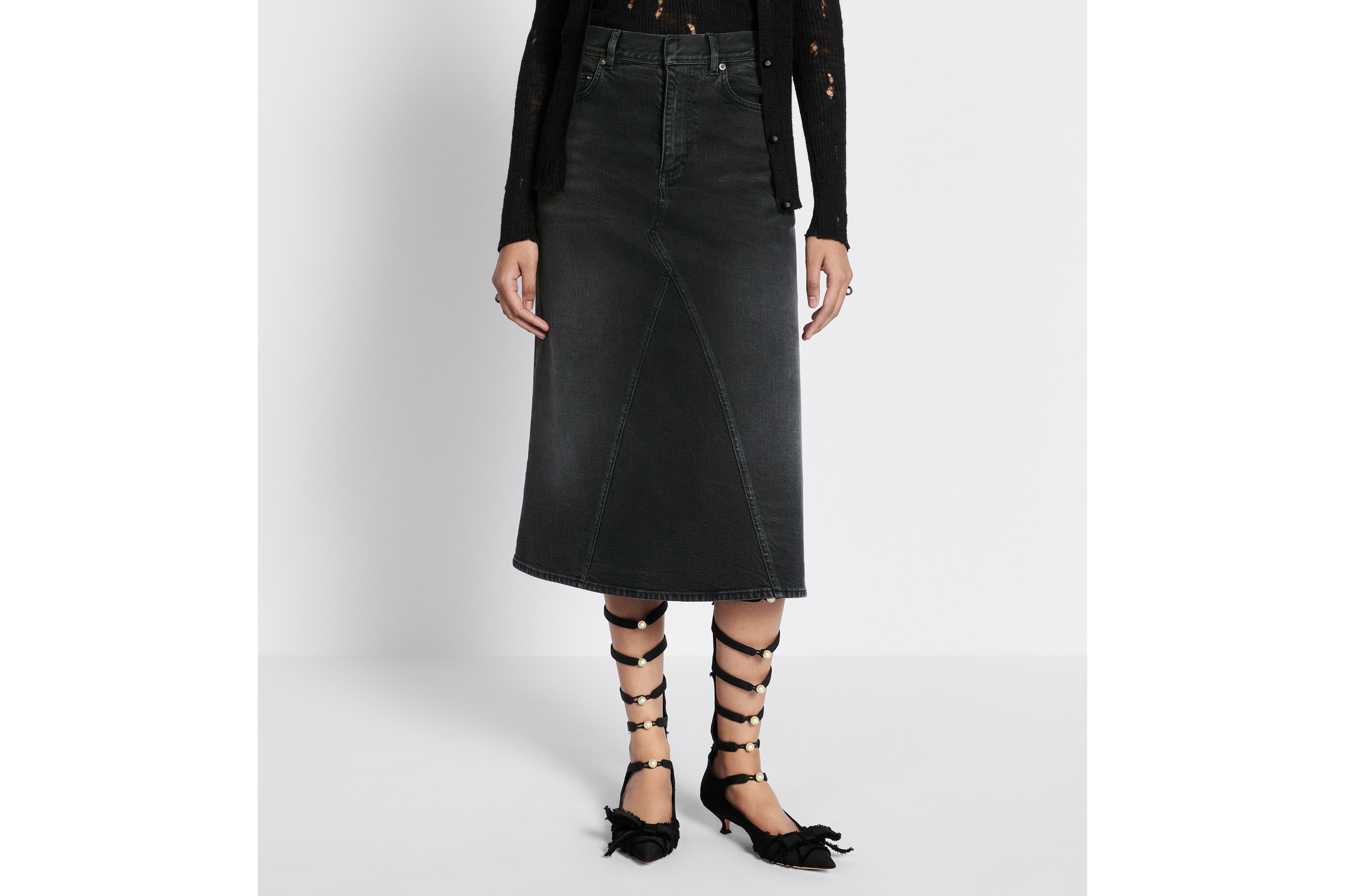 Flared Mid-Length Skirt - 6