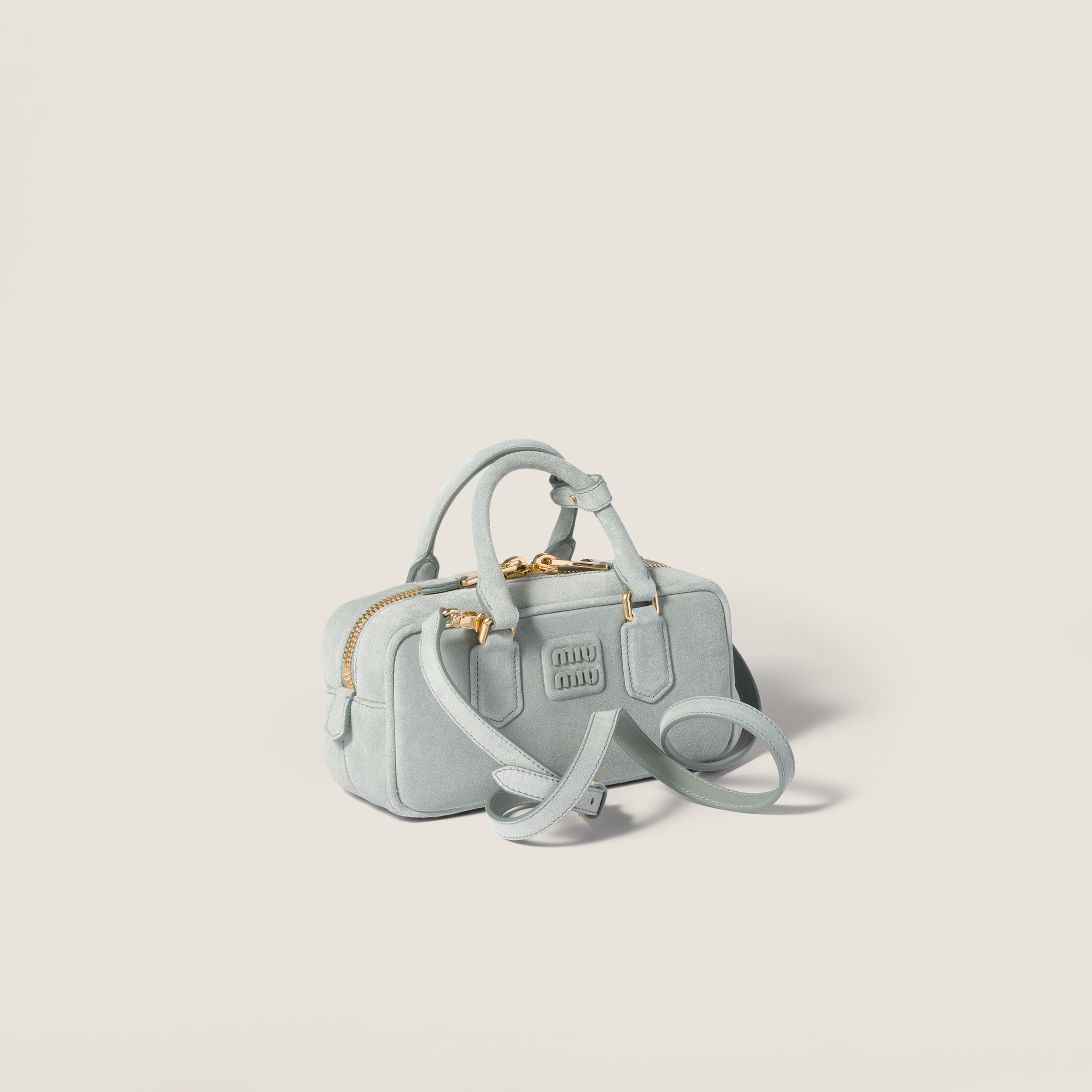 Arcadie padded suede top-handle bag - 2