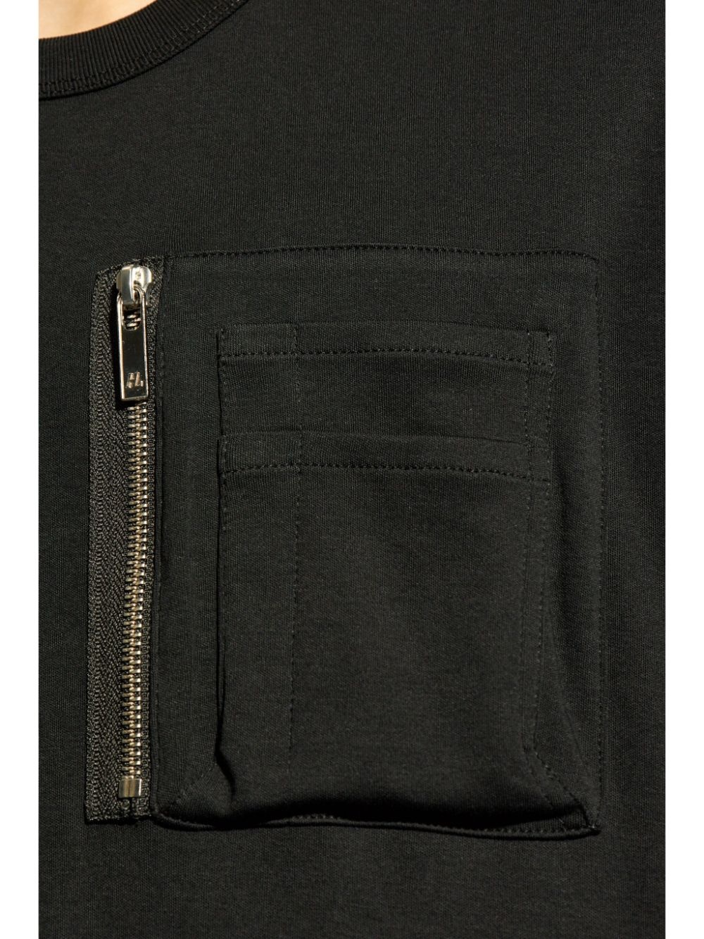 zip pocket cotton T-shirt - 5