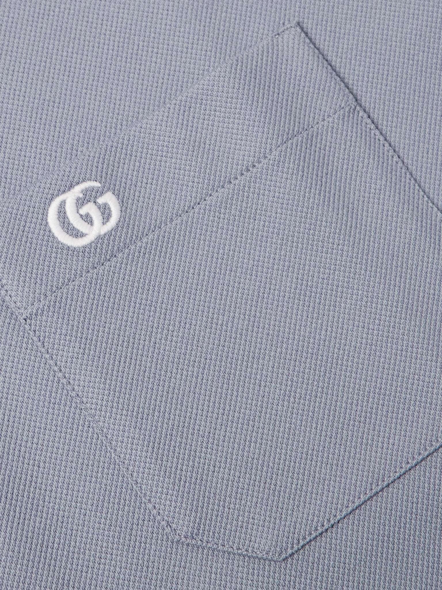 Logo-Embroidered Stretch-Cotton Piqué Polo Shirt - 4