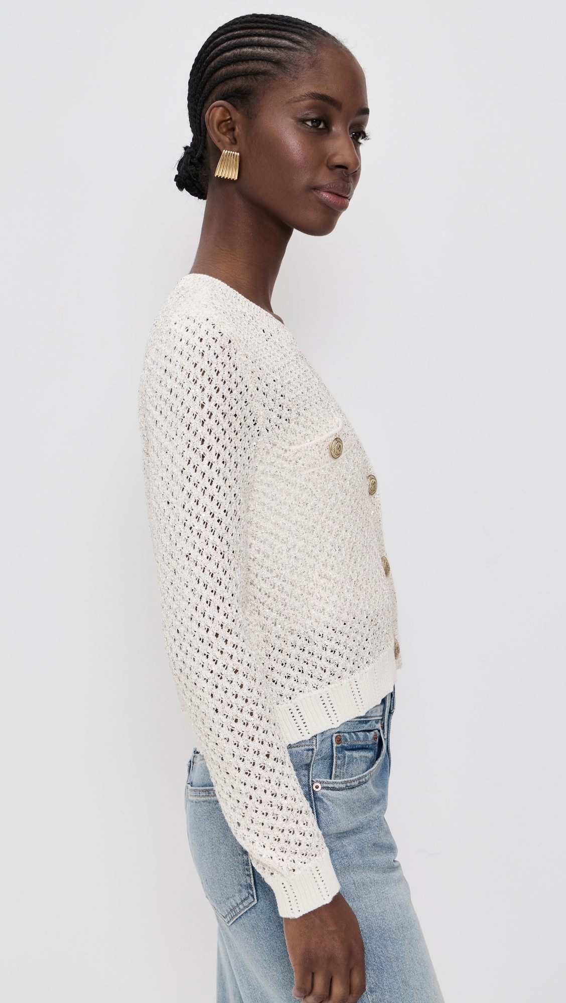 Blanca Sequin Crop Cardigan - 3