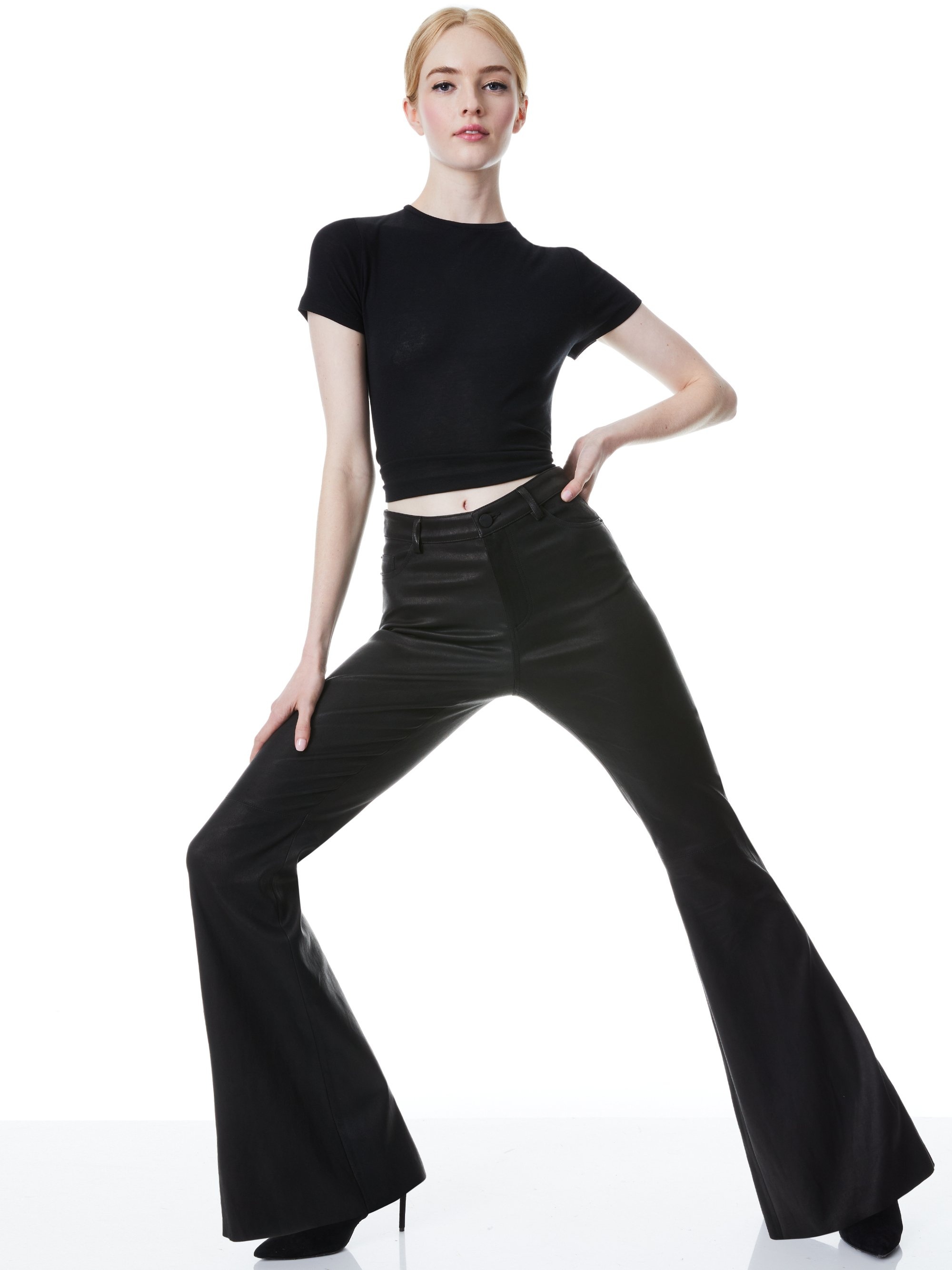 BRENT HIGH WAISTED LEATHER PANT - 6