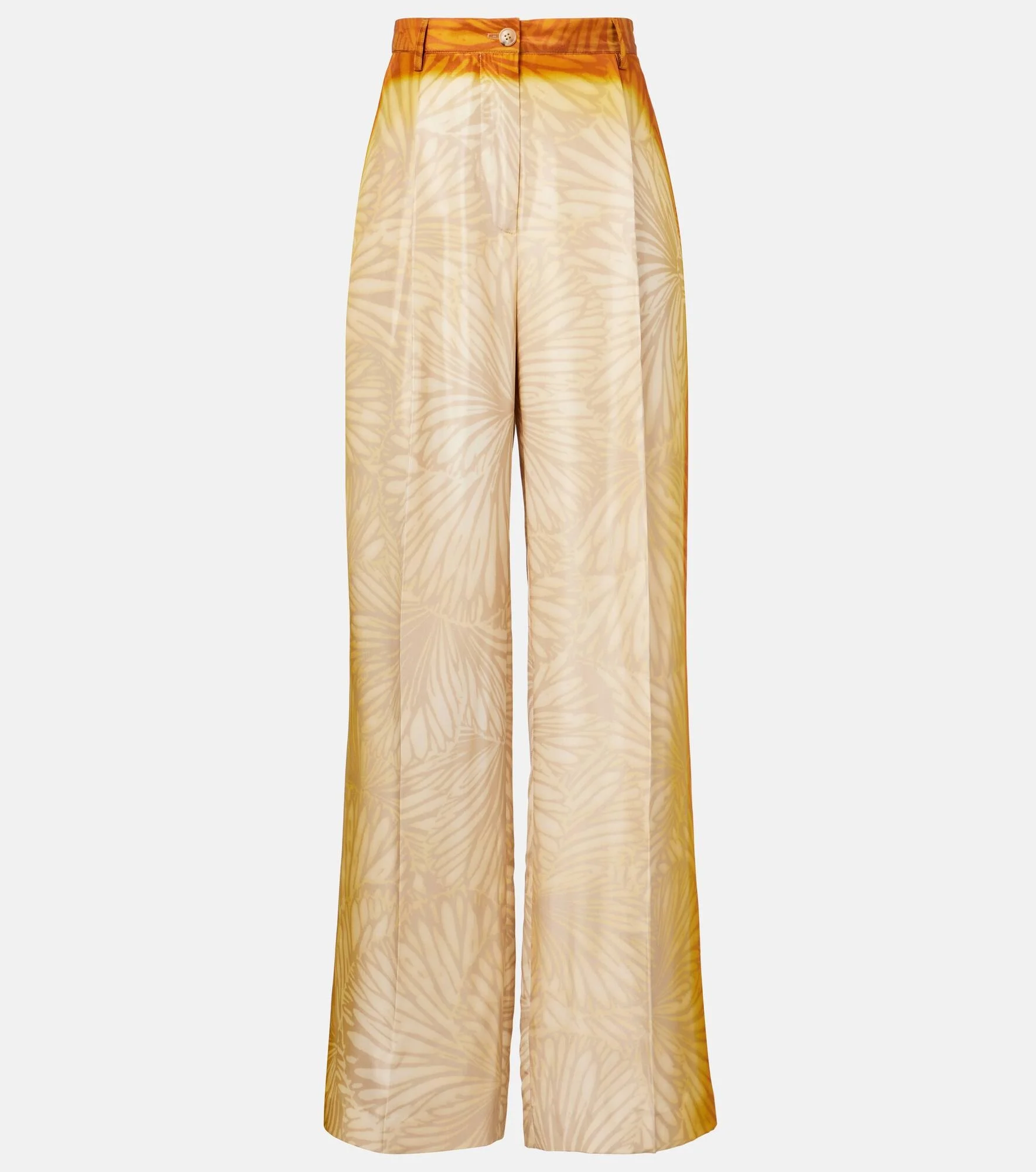 Porters printed silk wide-leg pants - 1