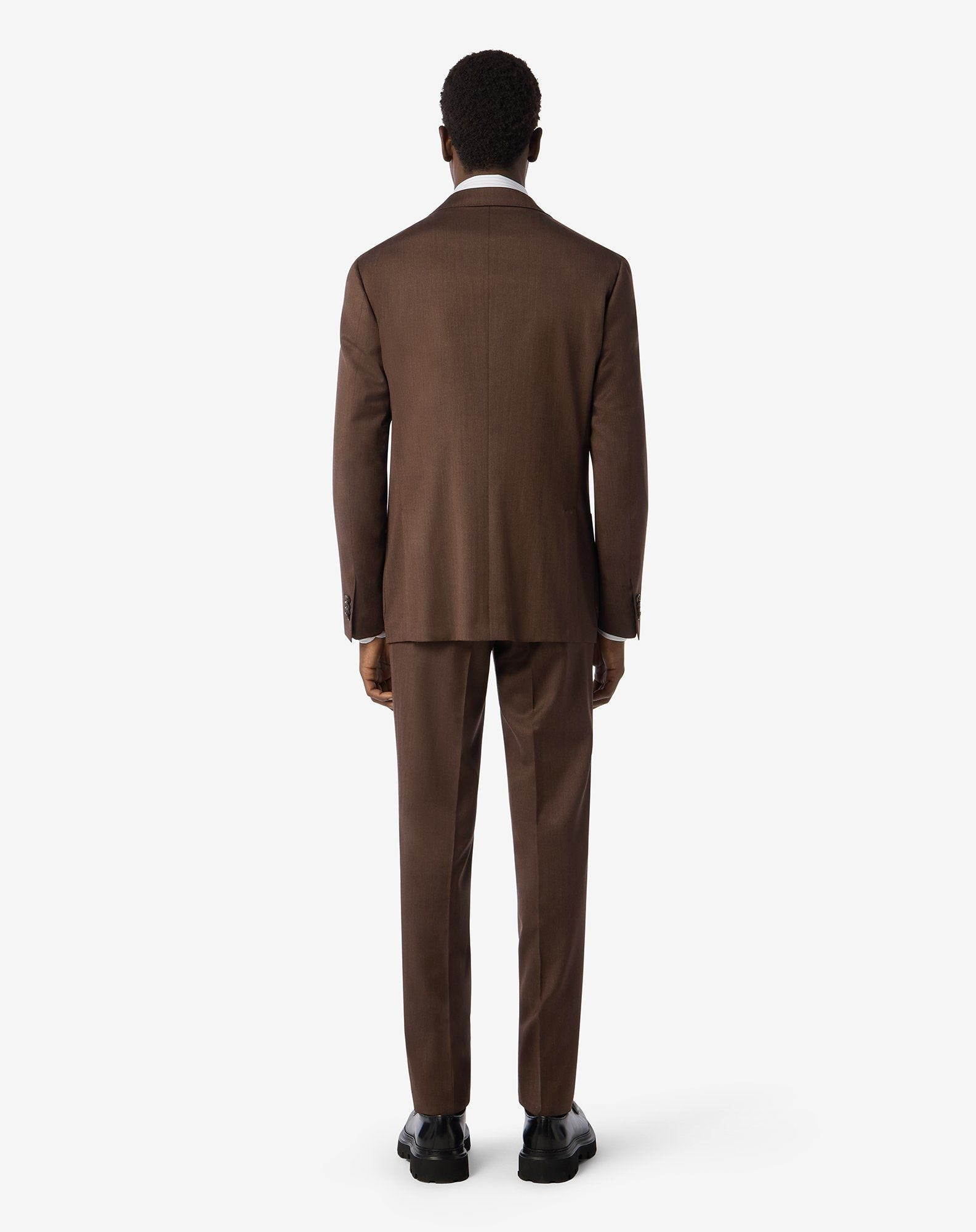 Brown suit made from pure naturally stretch 130’ wool - 3
