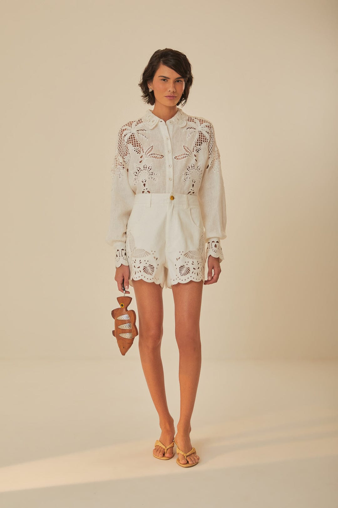 Richelieu Embroidered Shorts - 1