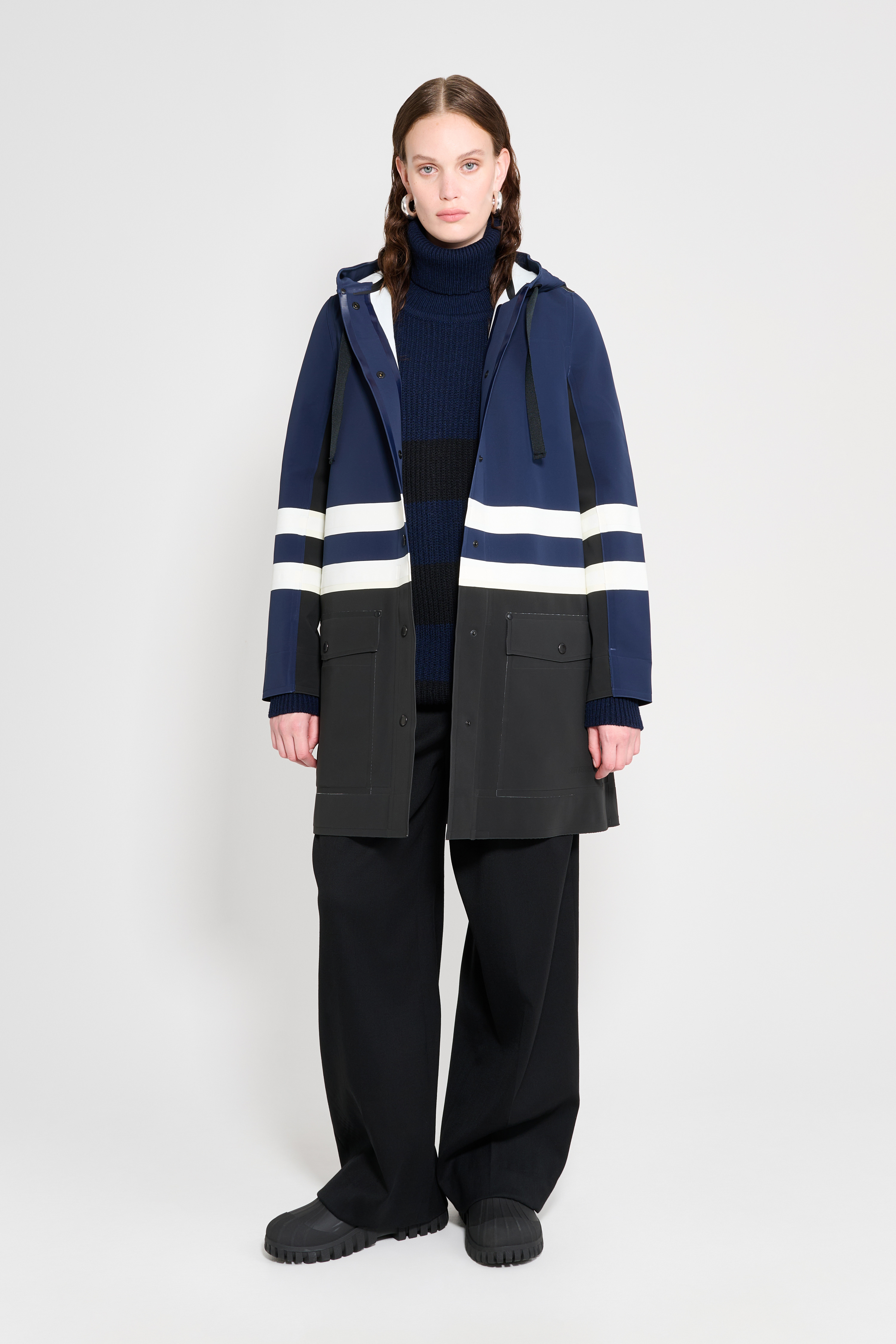 Blackeberg Raincoat Black/Navy/White - 5
