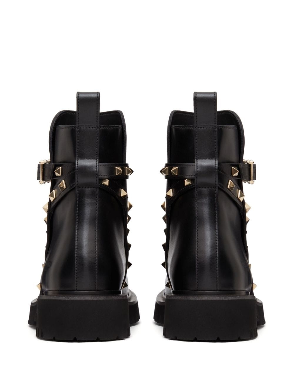 Rockstud-embellished leather ankle boots - 3