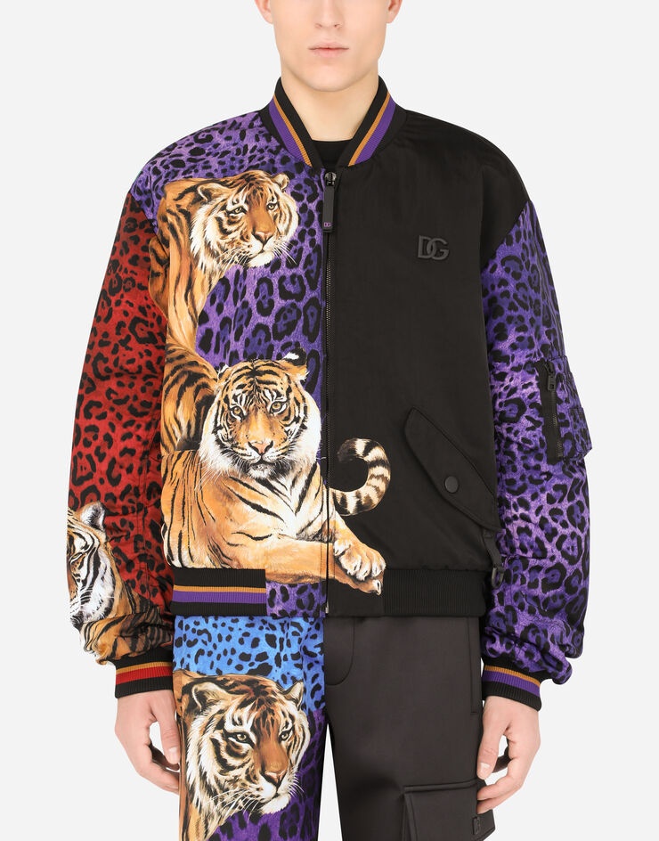 Cordura jacket with tiger print - 1