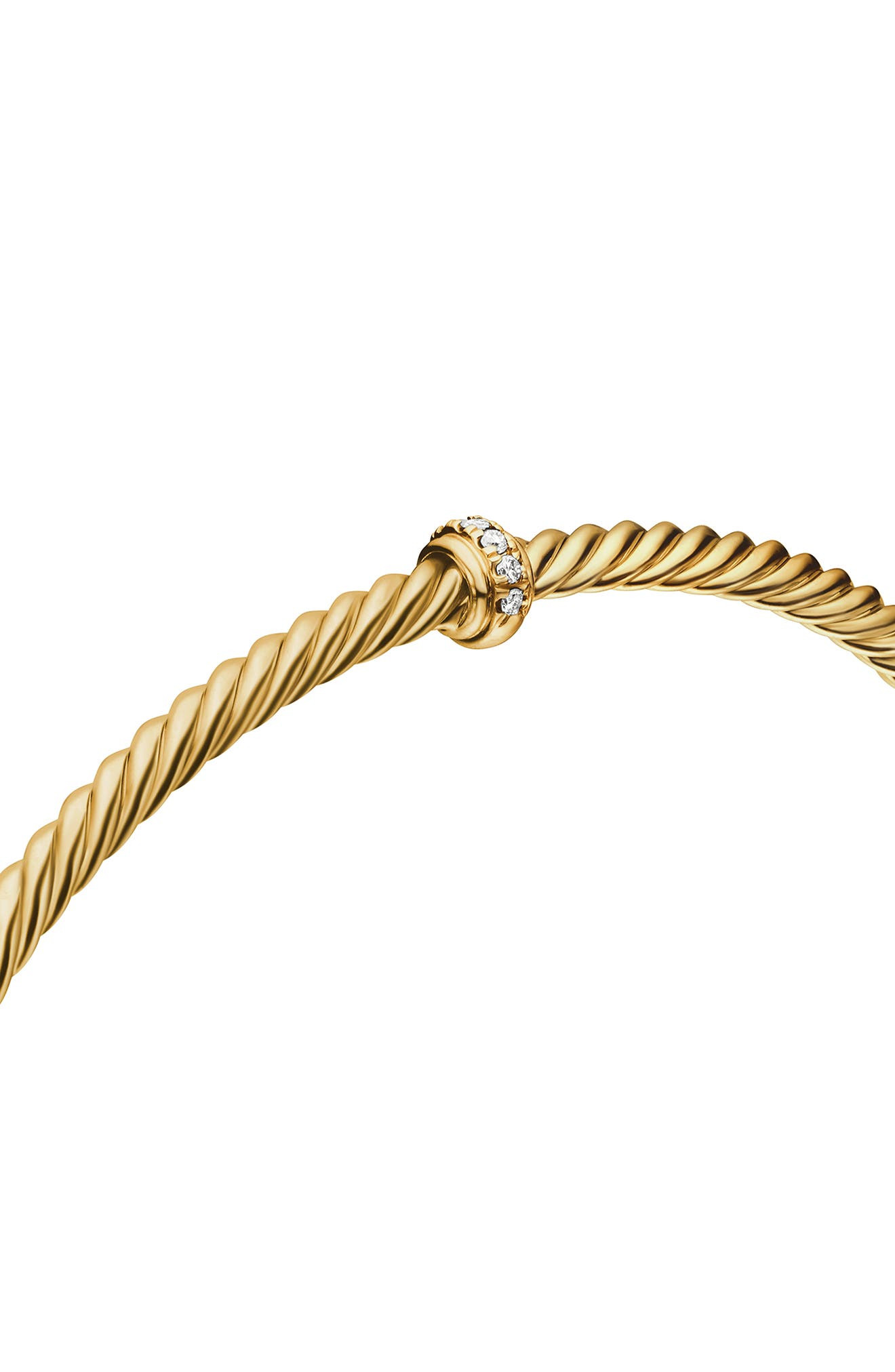 David Yurman Renaissance Center Station Bracelet with Diamonds in 18K Gold, 3mm in Gold/Diamond at N - 4