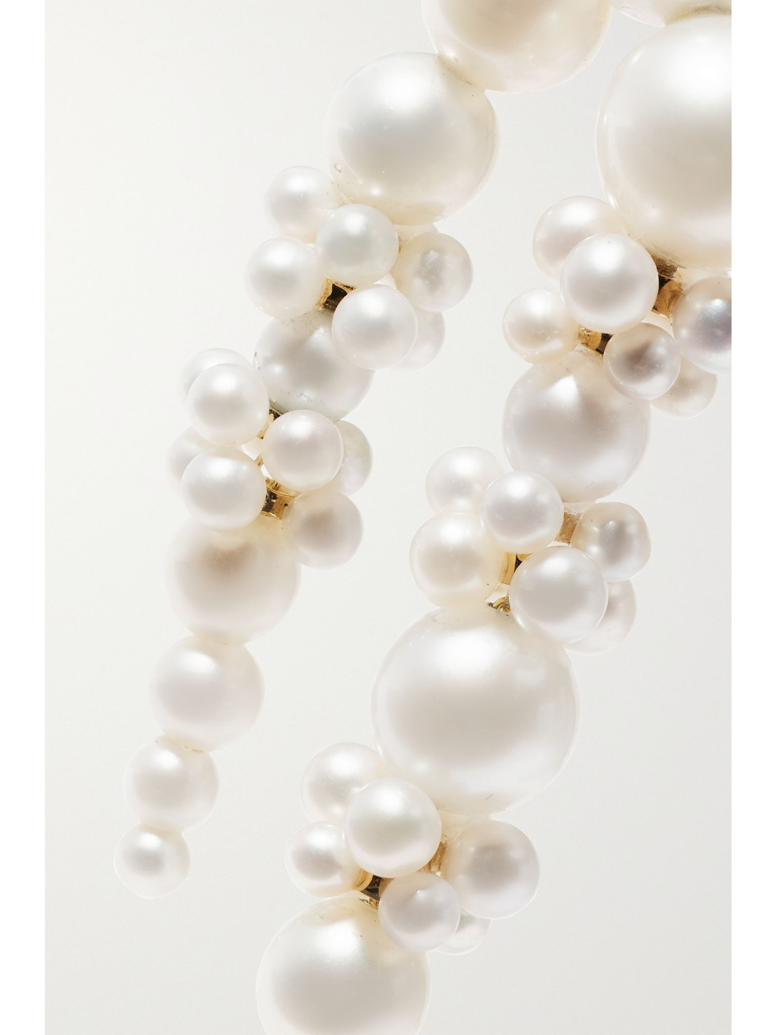 Palais de Nuit 14-karat gold pearl single earring White - 4