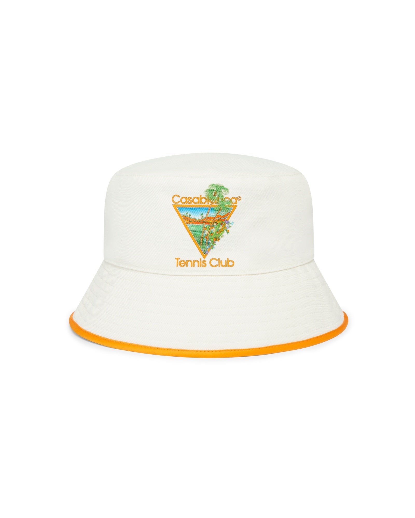 Tennis Club Icon Orange Bucket Hat - 1