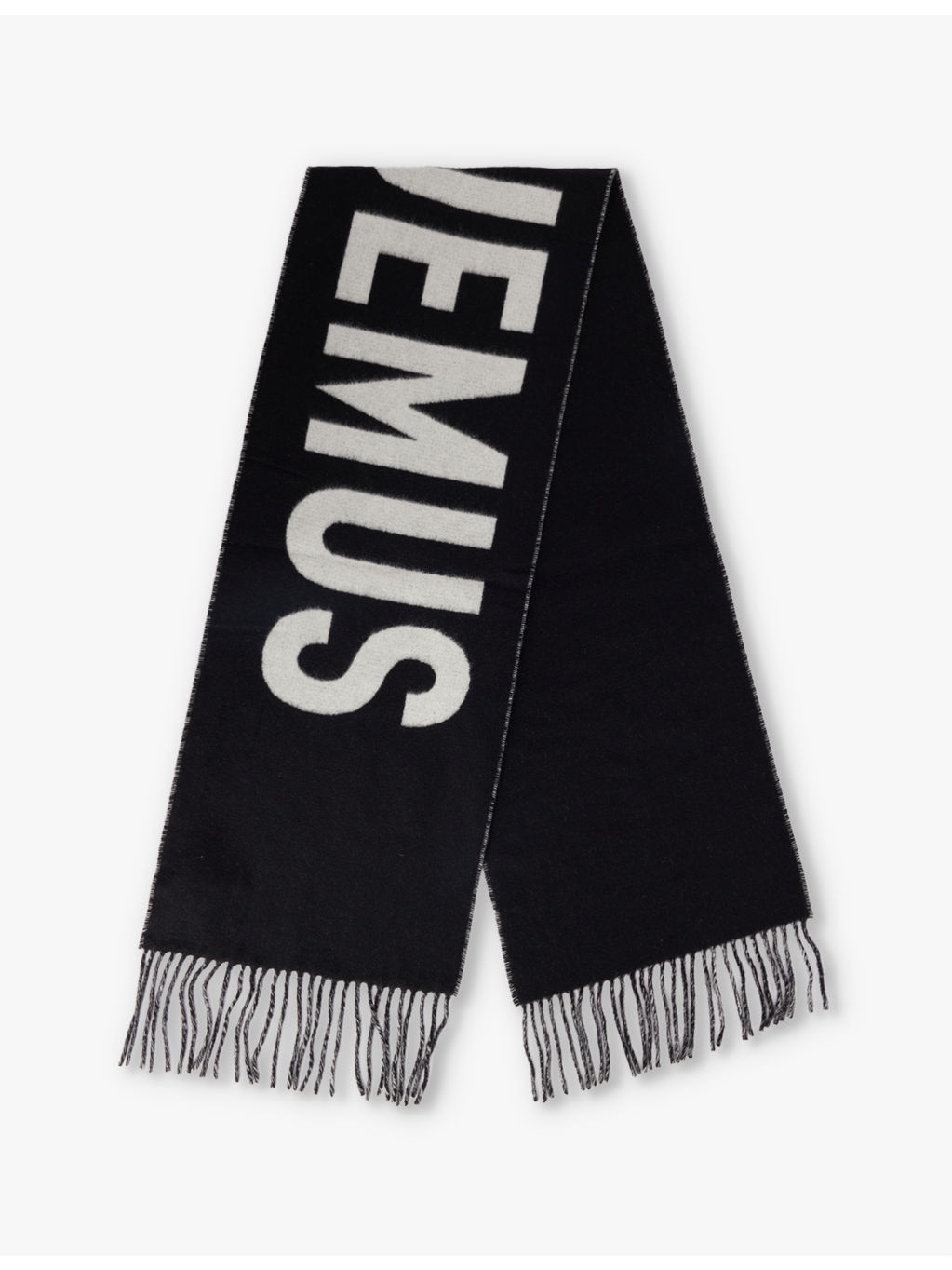 L'echarpe wool-knitted fringed scarf - 1