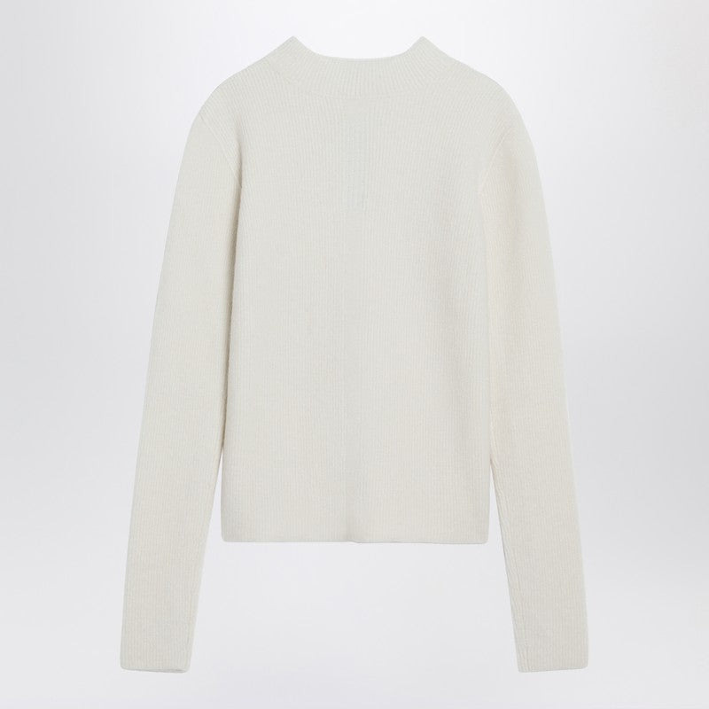 Rick Owens White Ribbed Alpaca Blend Sweater Men - 2