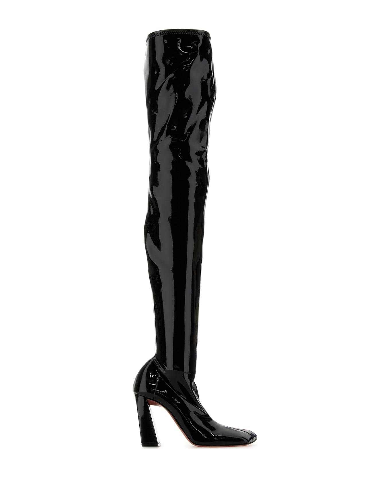 Black Latex Marine Boots - 1