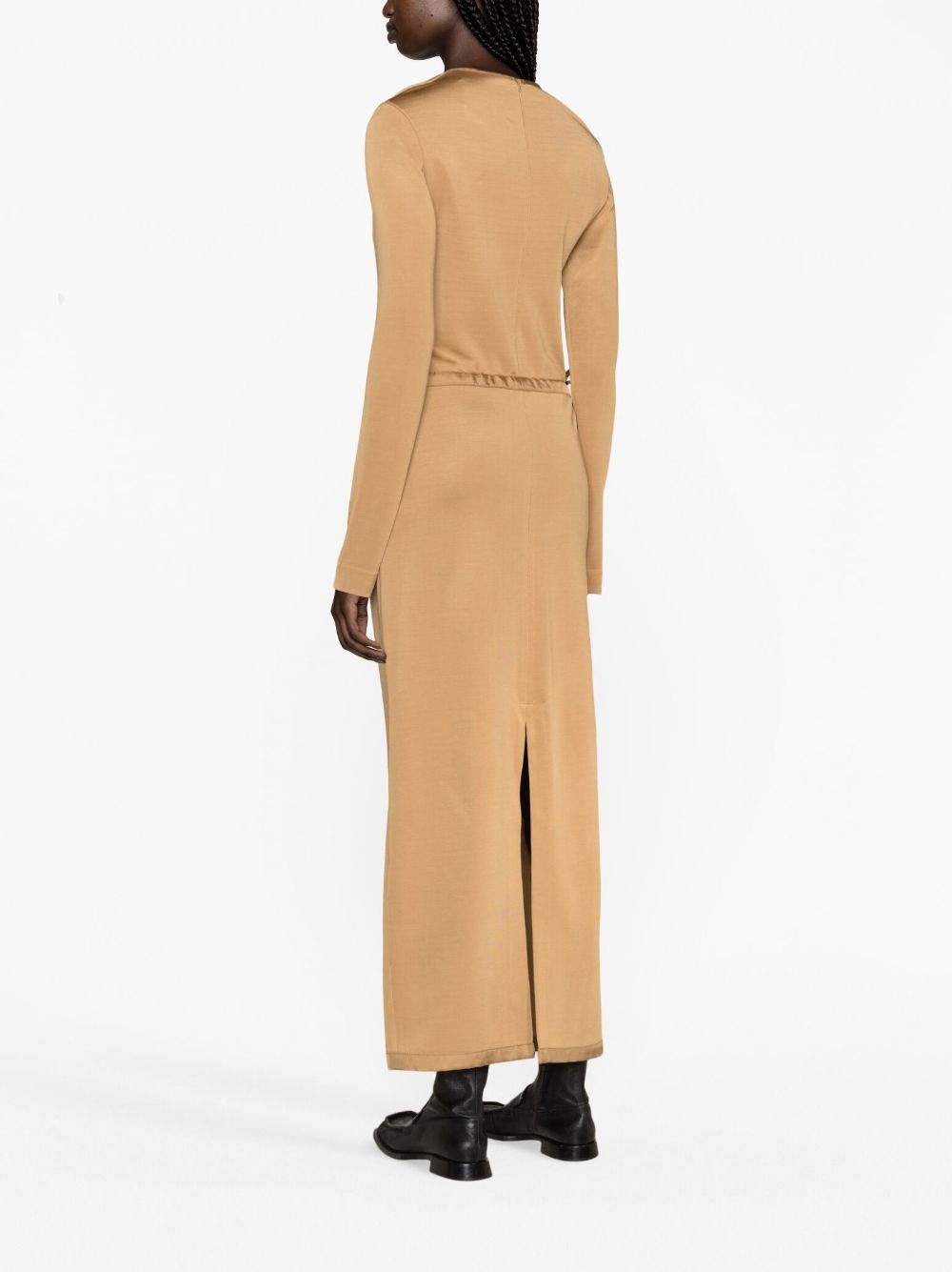 drawstring-waist midi dress - 3