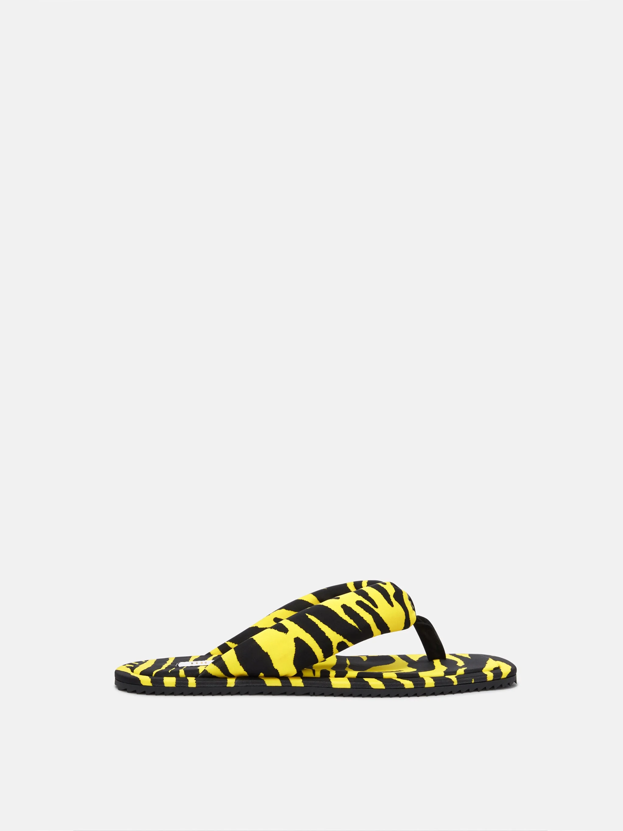 ''INDIE'' BLACK AND YELLOW FLAT THONG - 1