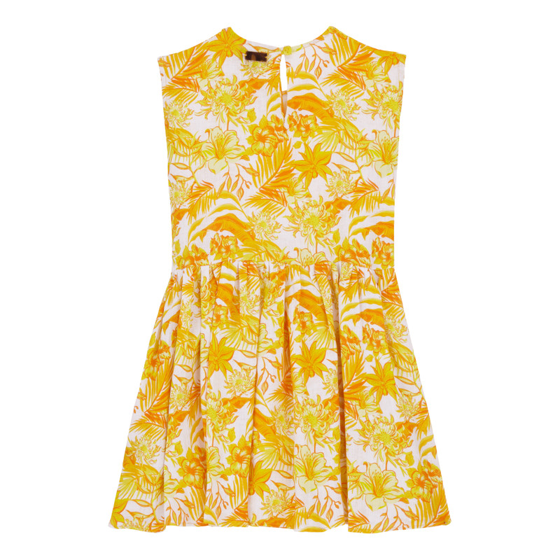 Vilebrequin Girls Linen Dress Tahiti Flowers outlook