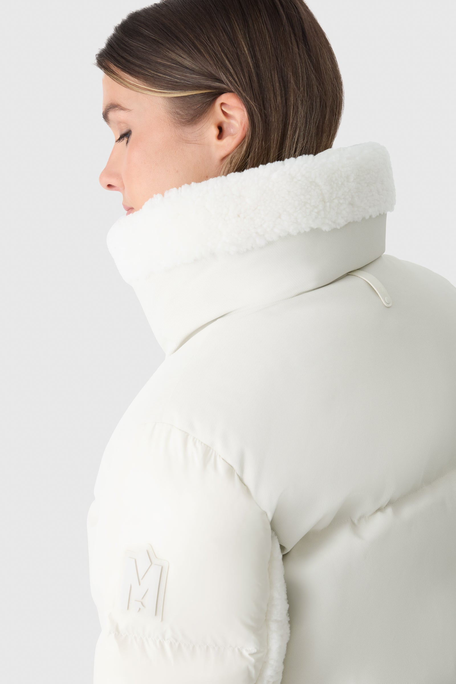 LYDANA Down Jacket With Shearling Trim and Removable Bib - 5