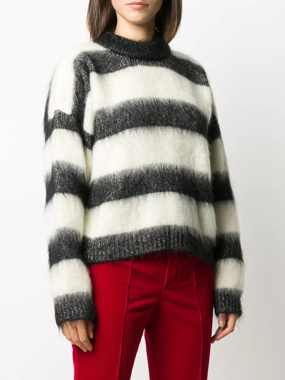 striped relaxed fit sweater - 3