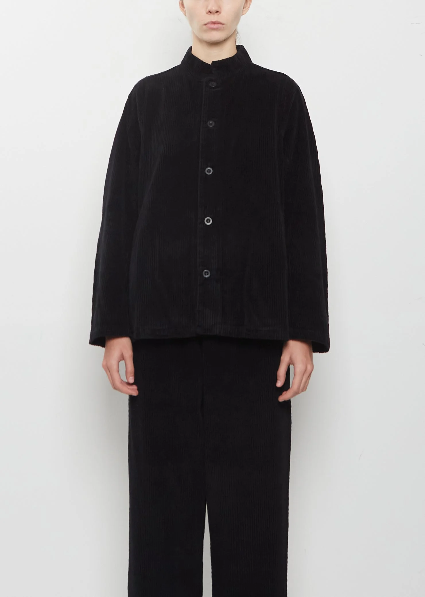 Pireo Velluto Cotton Jacket — Black - 1