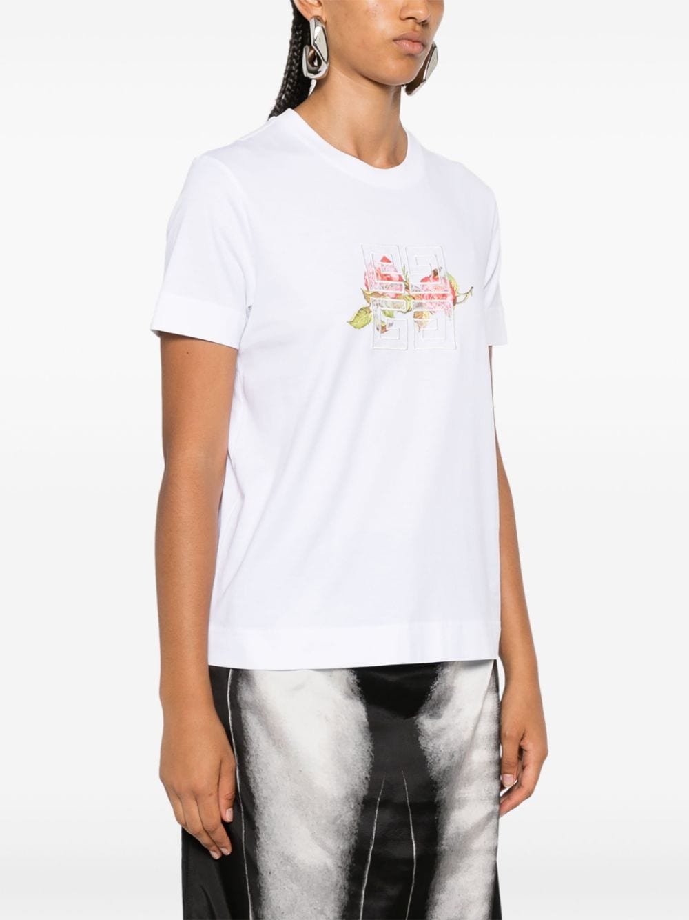 4G lace cotton T-shirt - 3