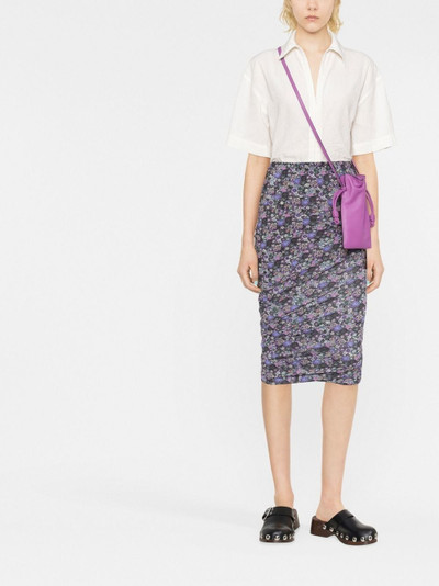 Isabel Marant floral-print ruched skirt outlook