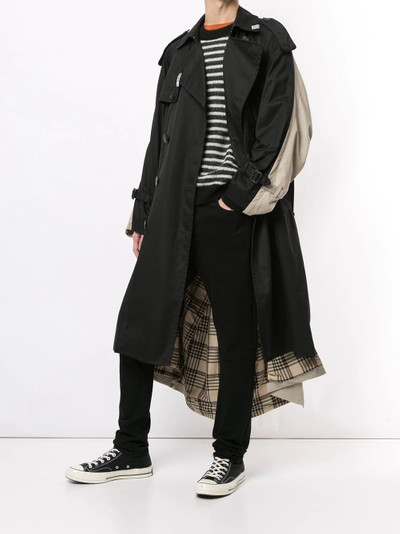 Maison MIHARAYASUHIRO double-breasted panelled trench coat outlook