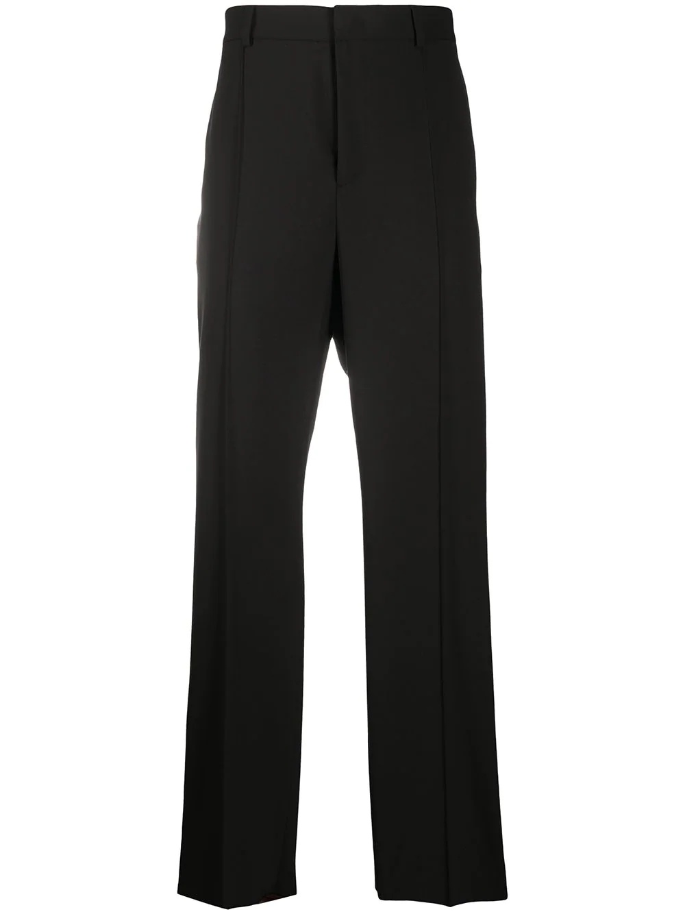 straight-leg cotton trousers - 1