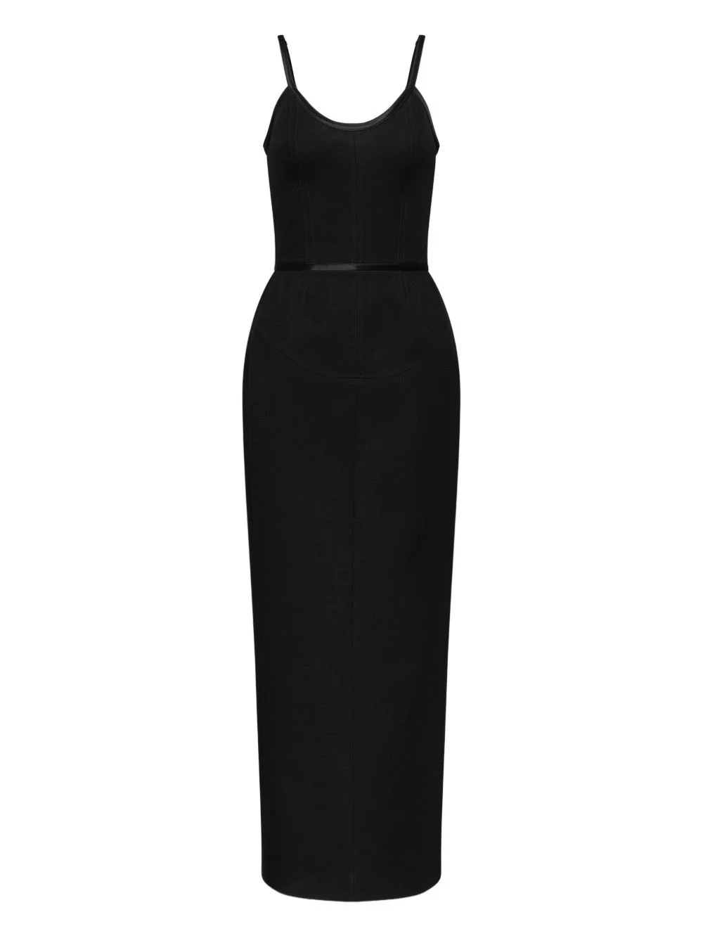 satin-detail tipped maxi dress - 1