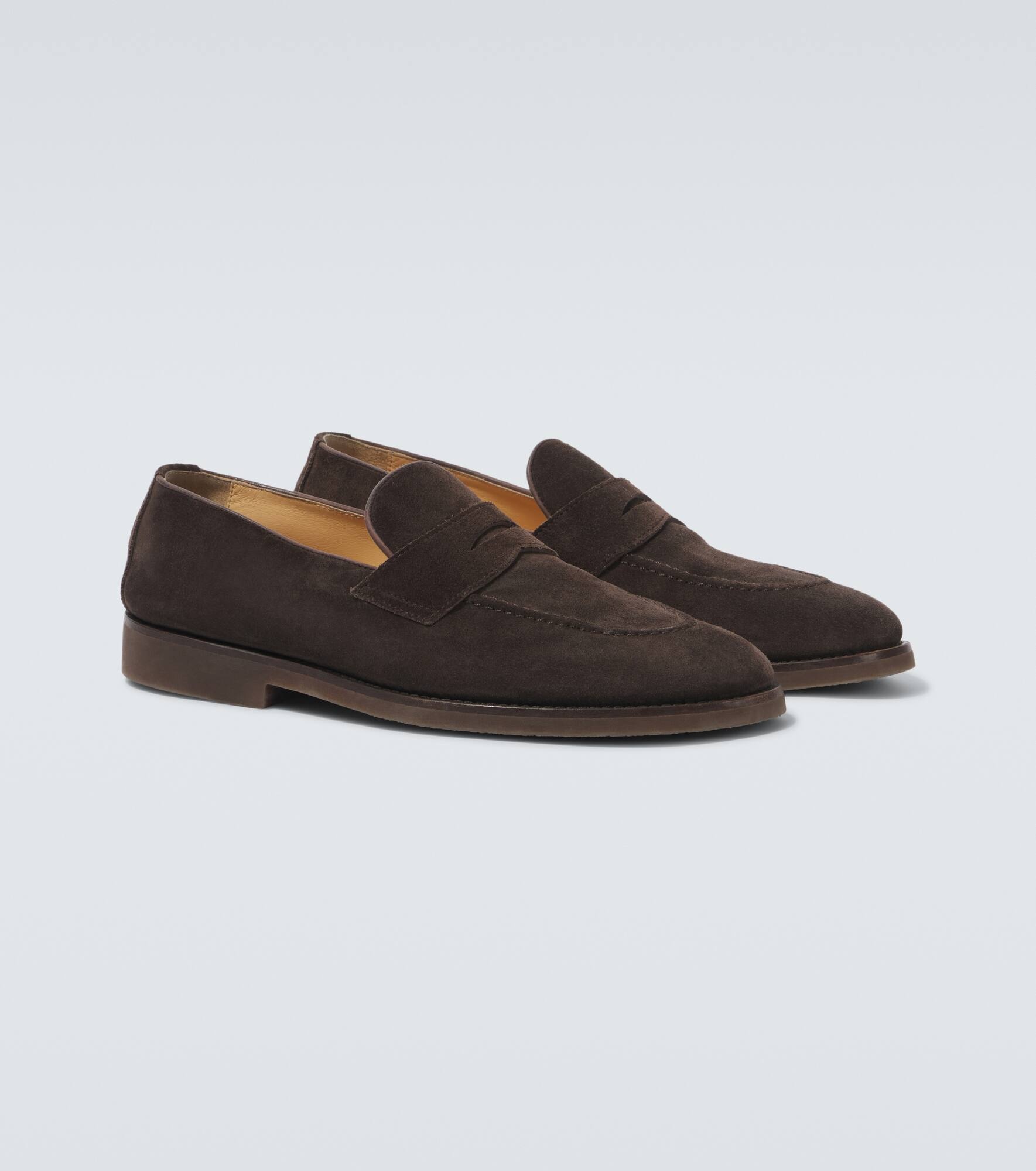 Suede penny loafers - 5