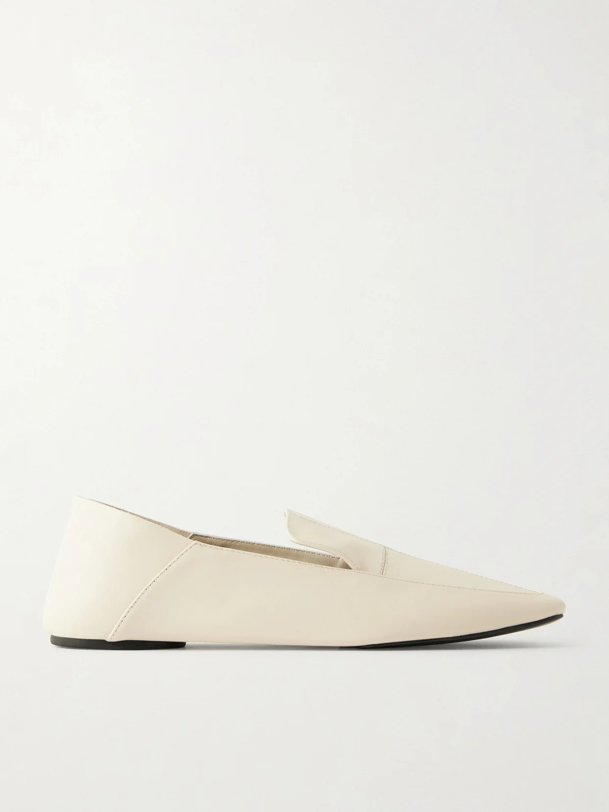 Minimal Flat Leather Loafer - 1
