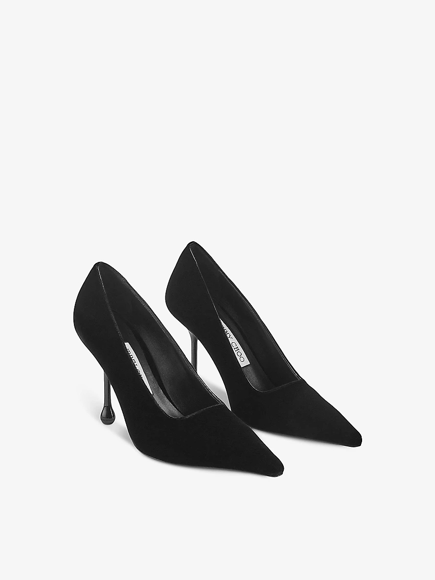 Ixia 95 tonal-stitching velvet heeled courts - 4