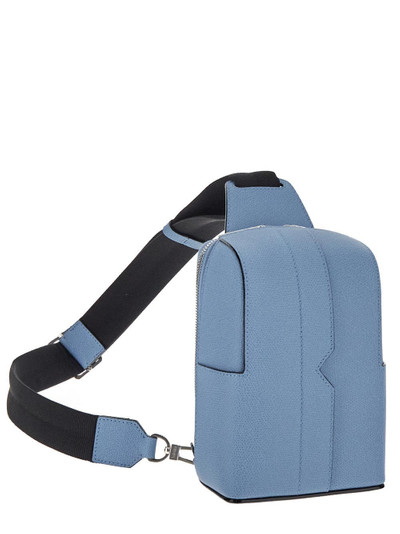 Valextra Leather Mini Blue Backpack outlook