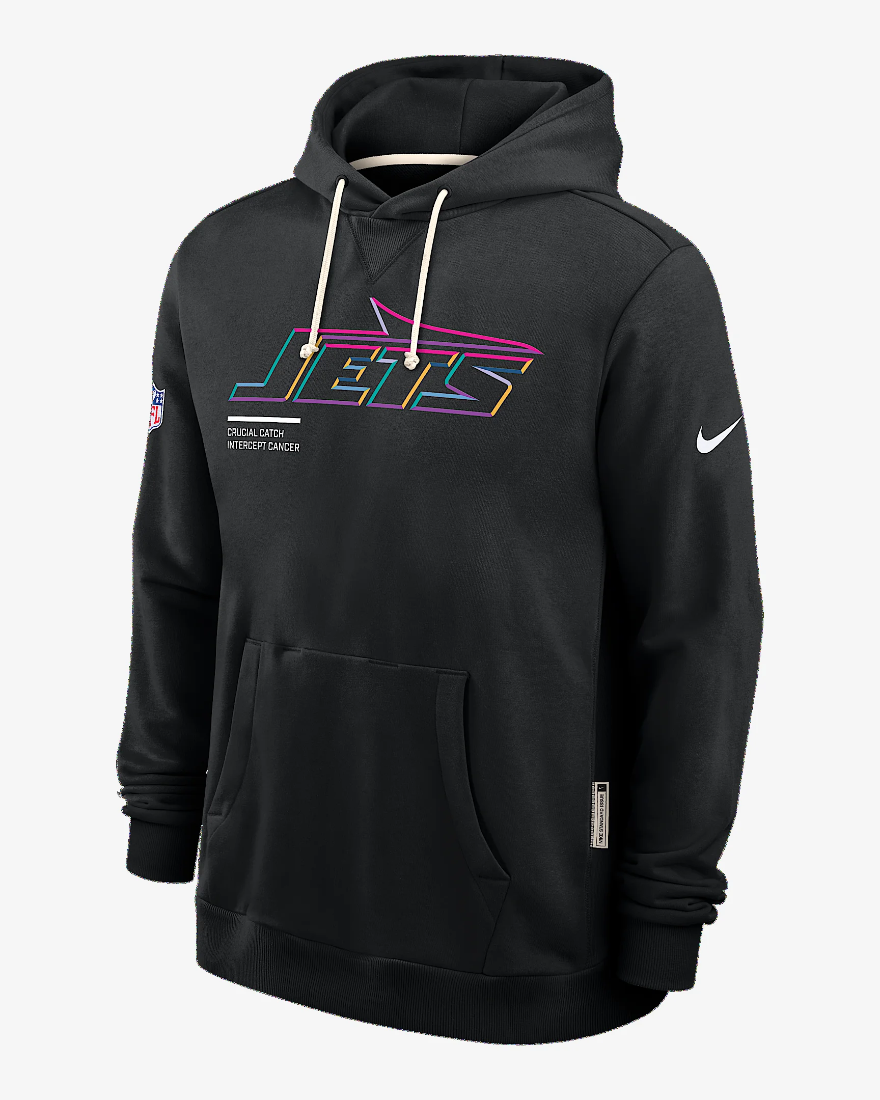 New York Jets Crucial Catch Sideline Men's Nike Dri-FIT NFL Pullover Hoodie - 1