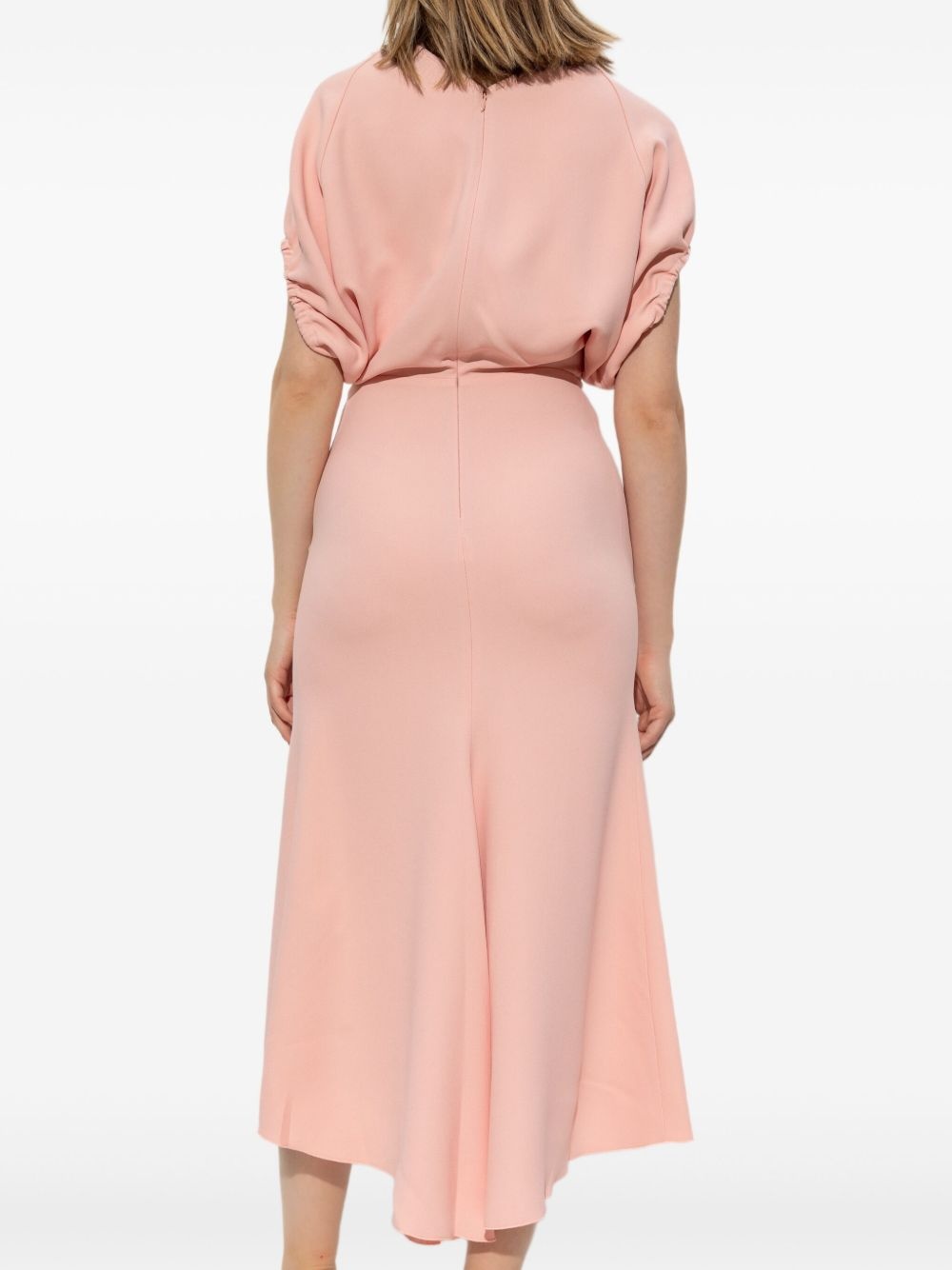 puff-sleeved midi dress - 4