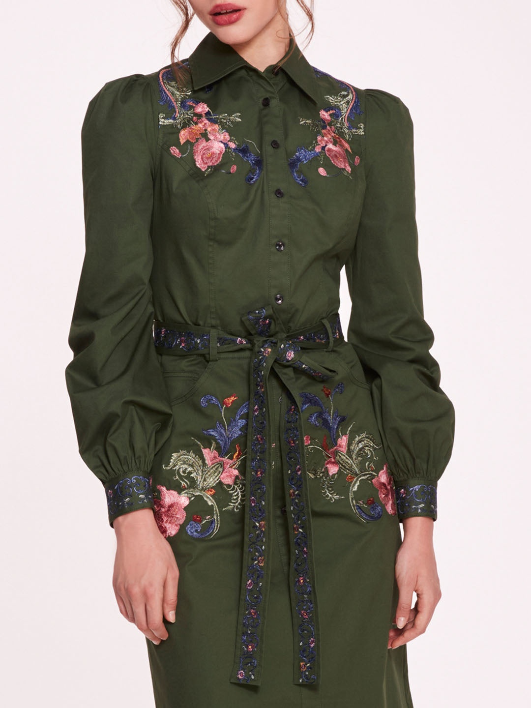 COTTON TWILL SHIRT DRESS - 4