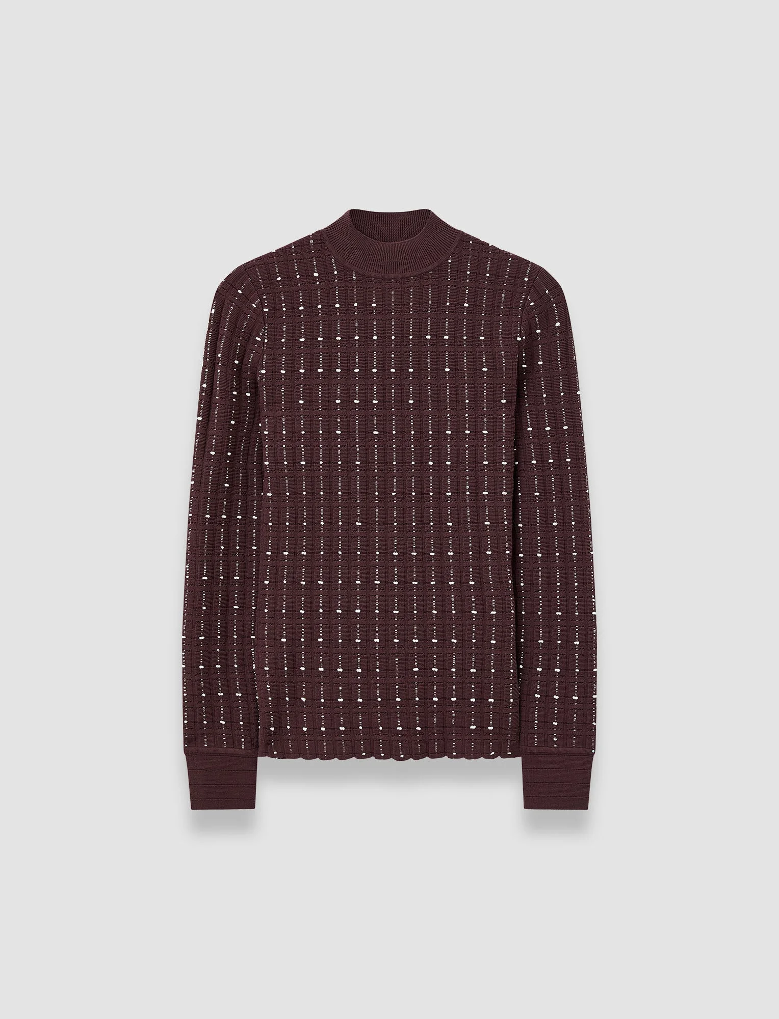 Fragmented Stripes Mock Neck Top - 1