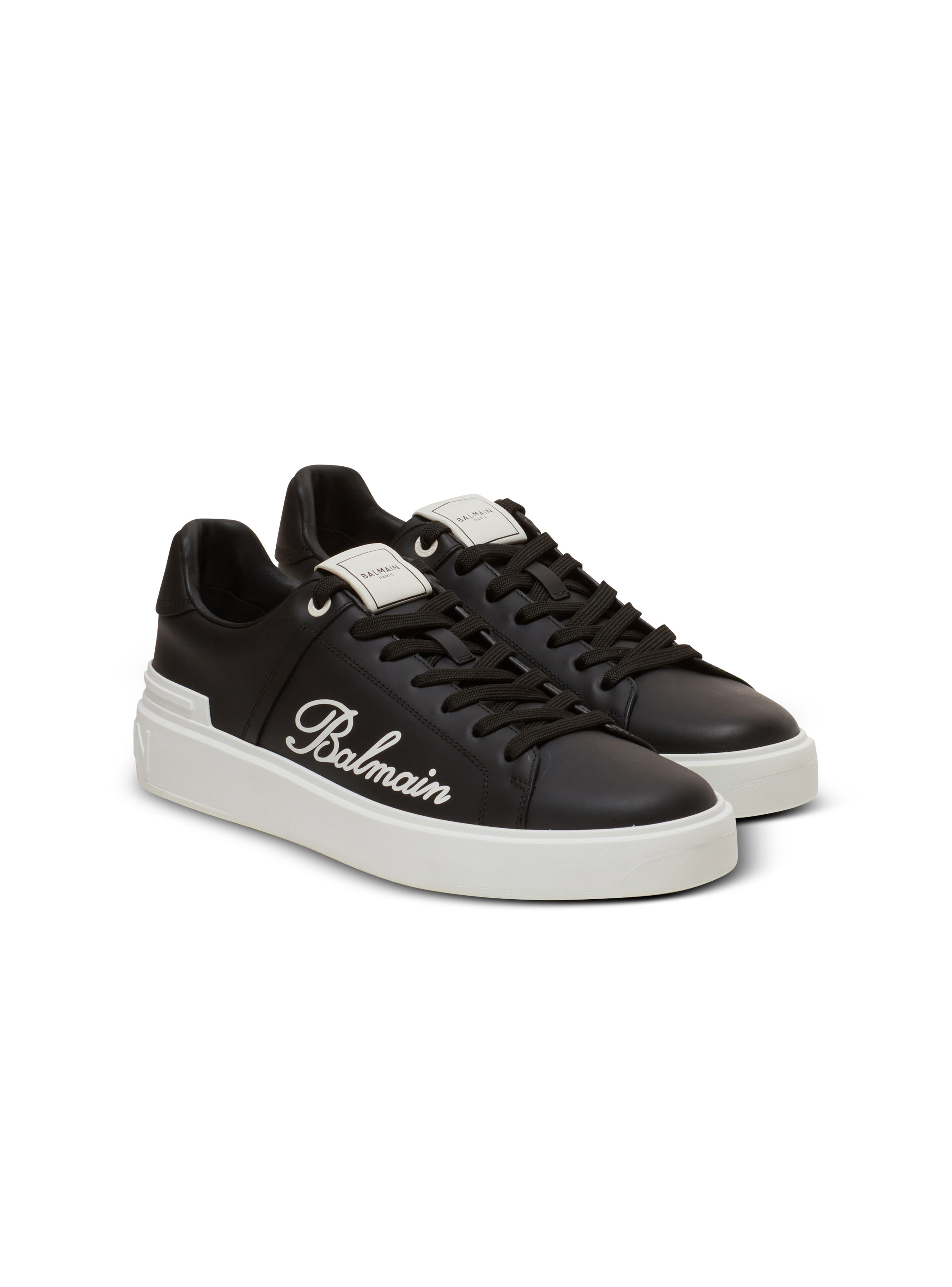 B-Court Balmain Signature calfskin sneakers - 2