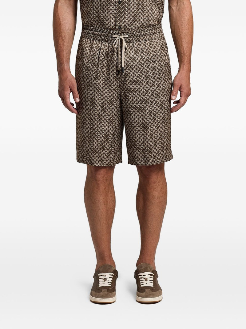 PESERICO drawstring patterned shorts outlook