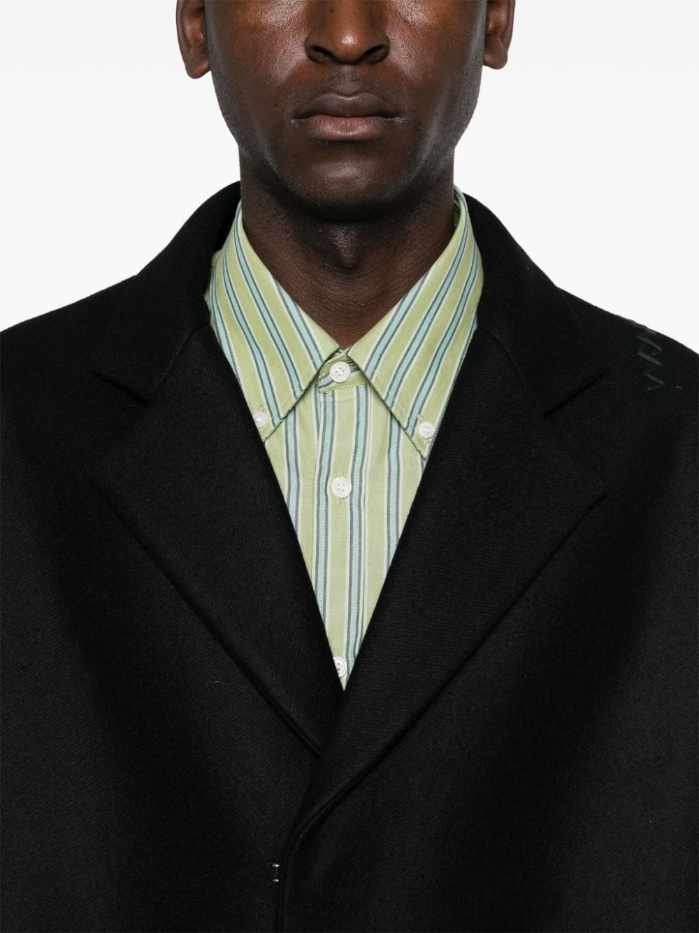embroidered logo coat - 5