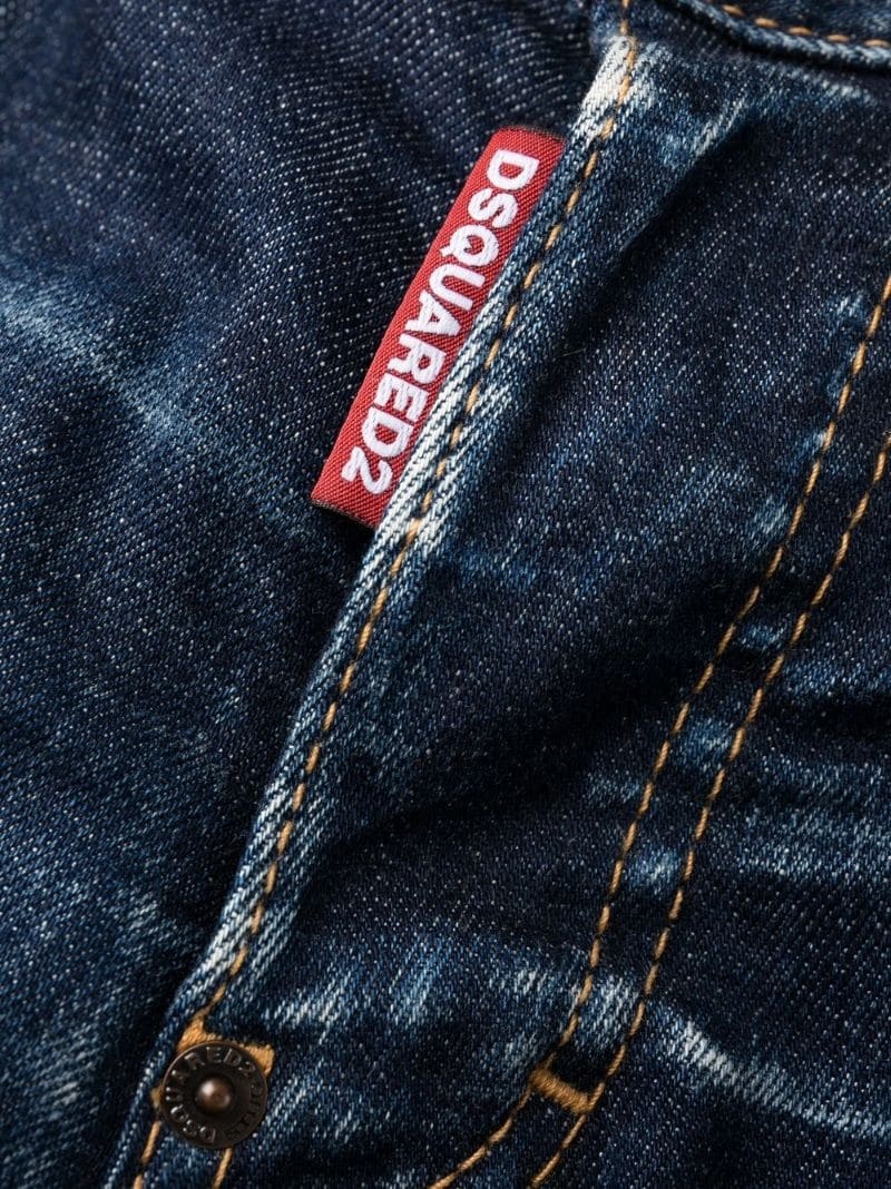 logo-patch skinny-cut jeans - 6
