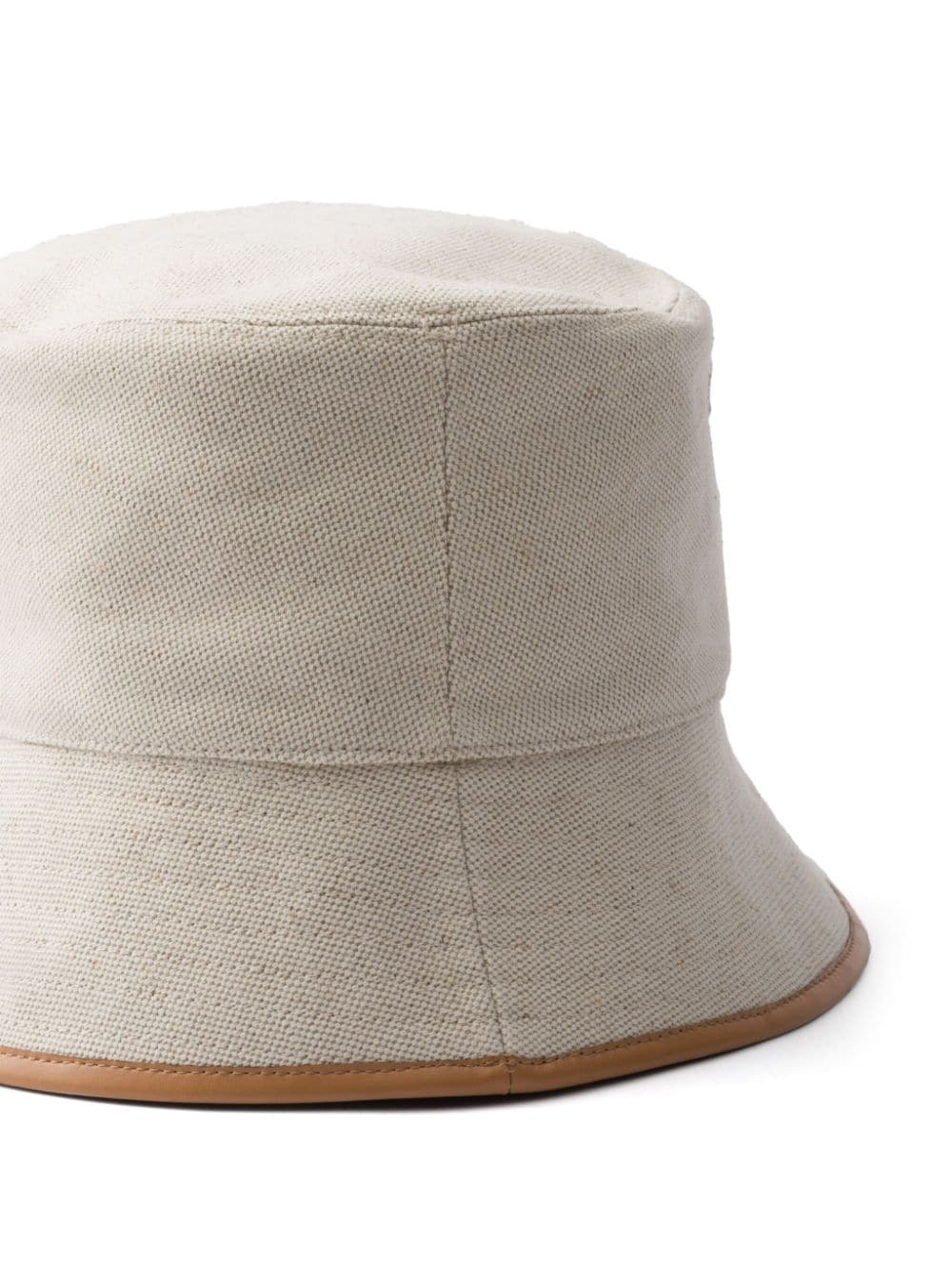 logo-embroidered canvas bucket hat - 3